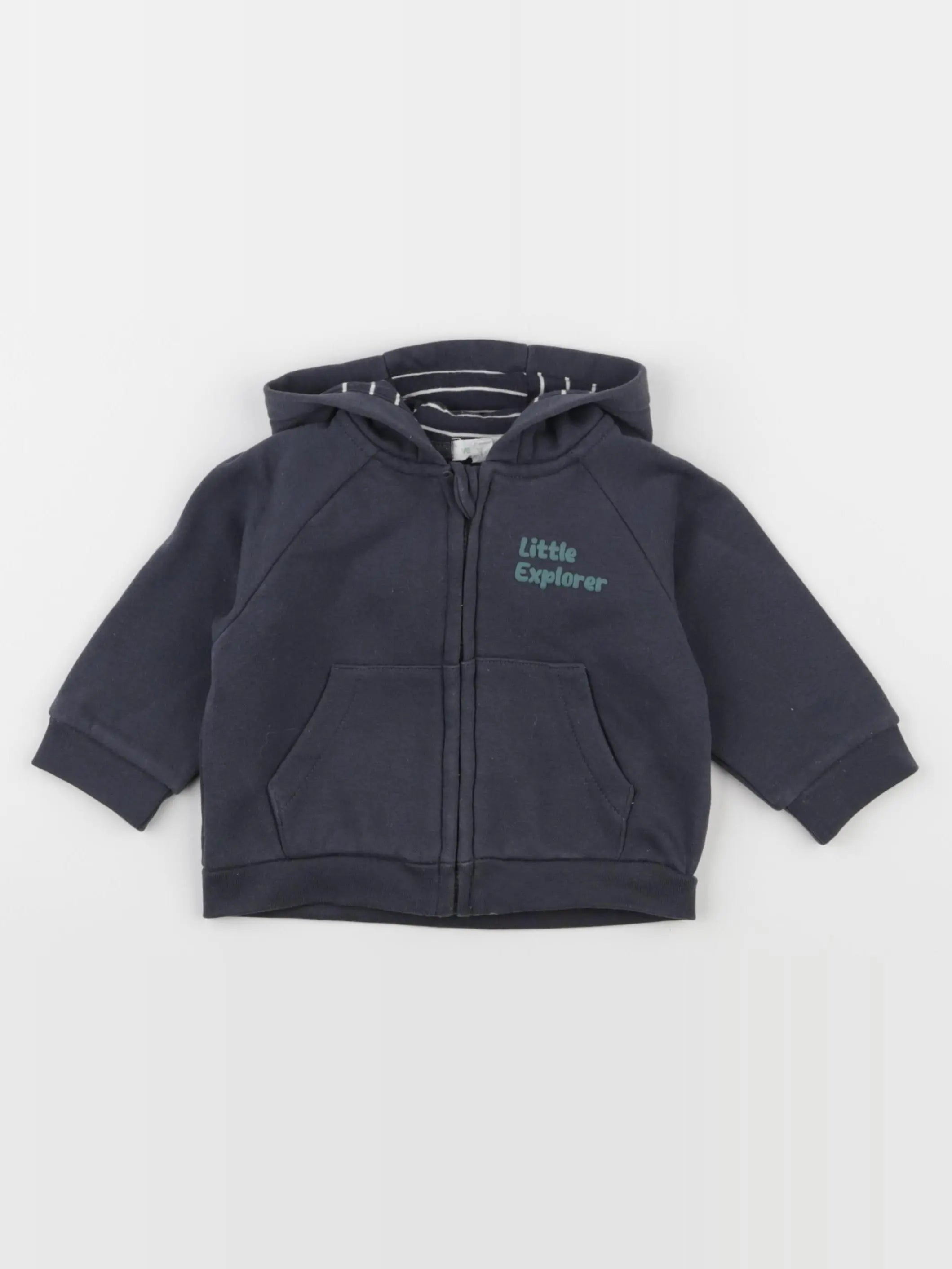 Vertbaudet - sweat bleu - 9 mois