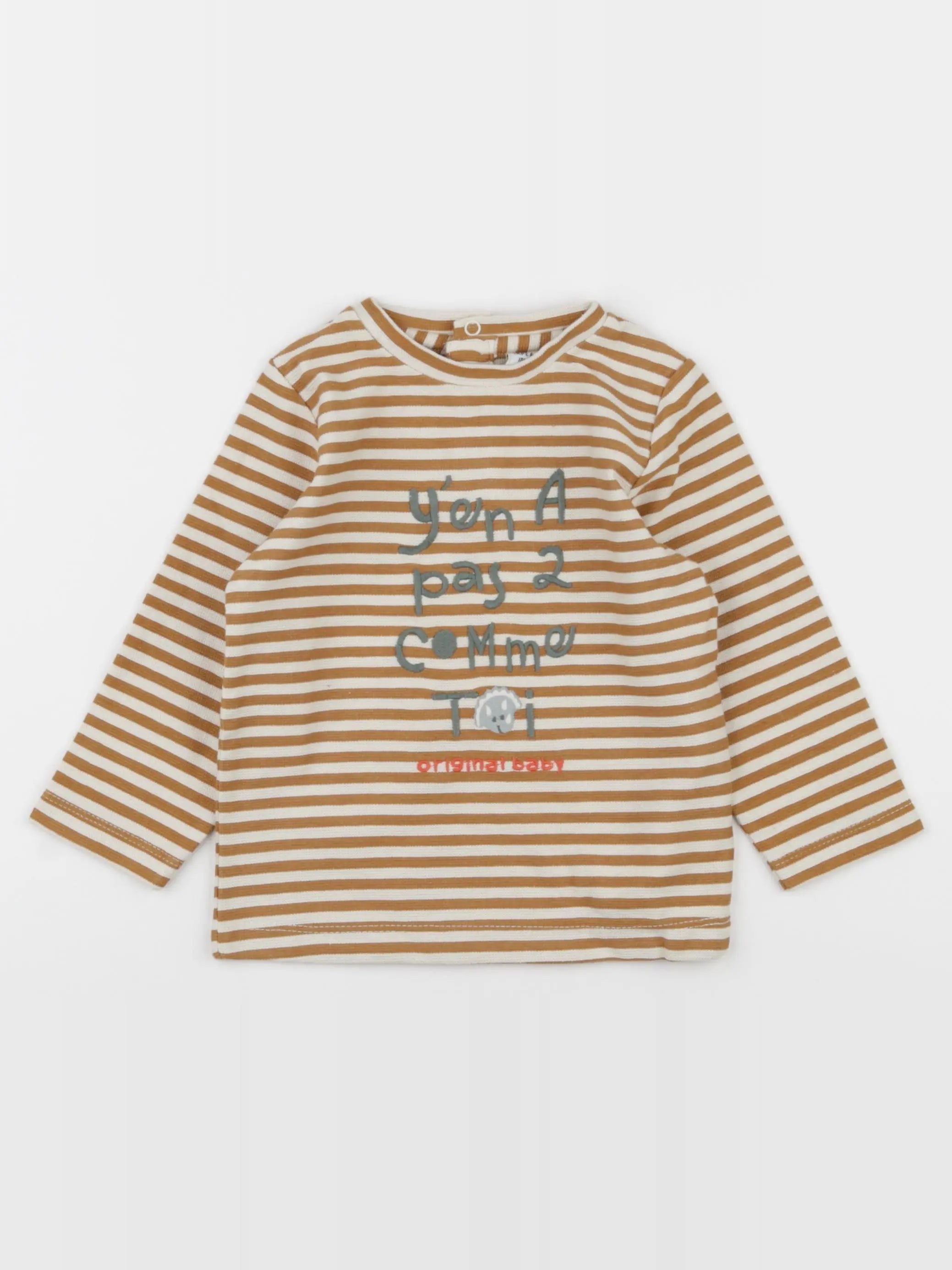 Tape à l'oeil - tee-shirt beige, marron - 18 mois