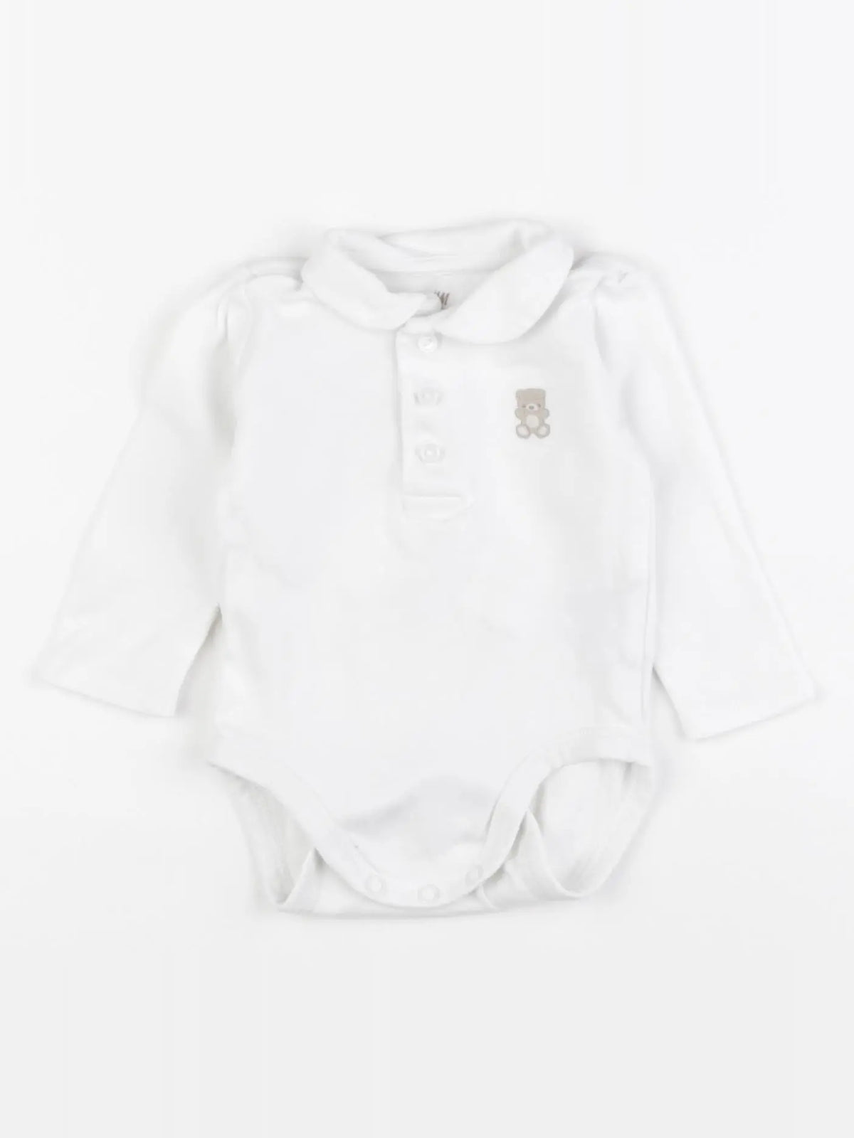 H&M - body à col blanc - 2/4 mois