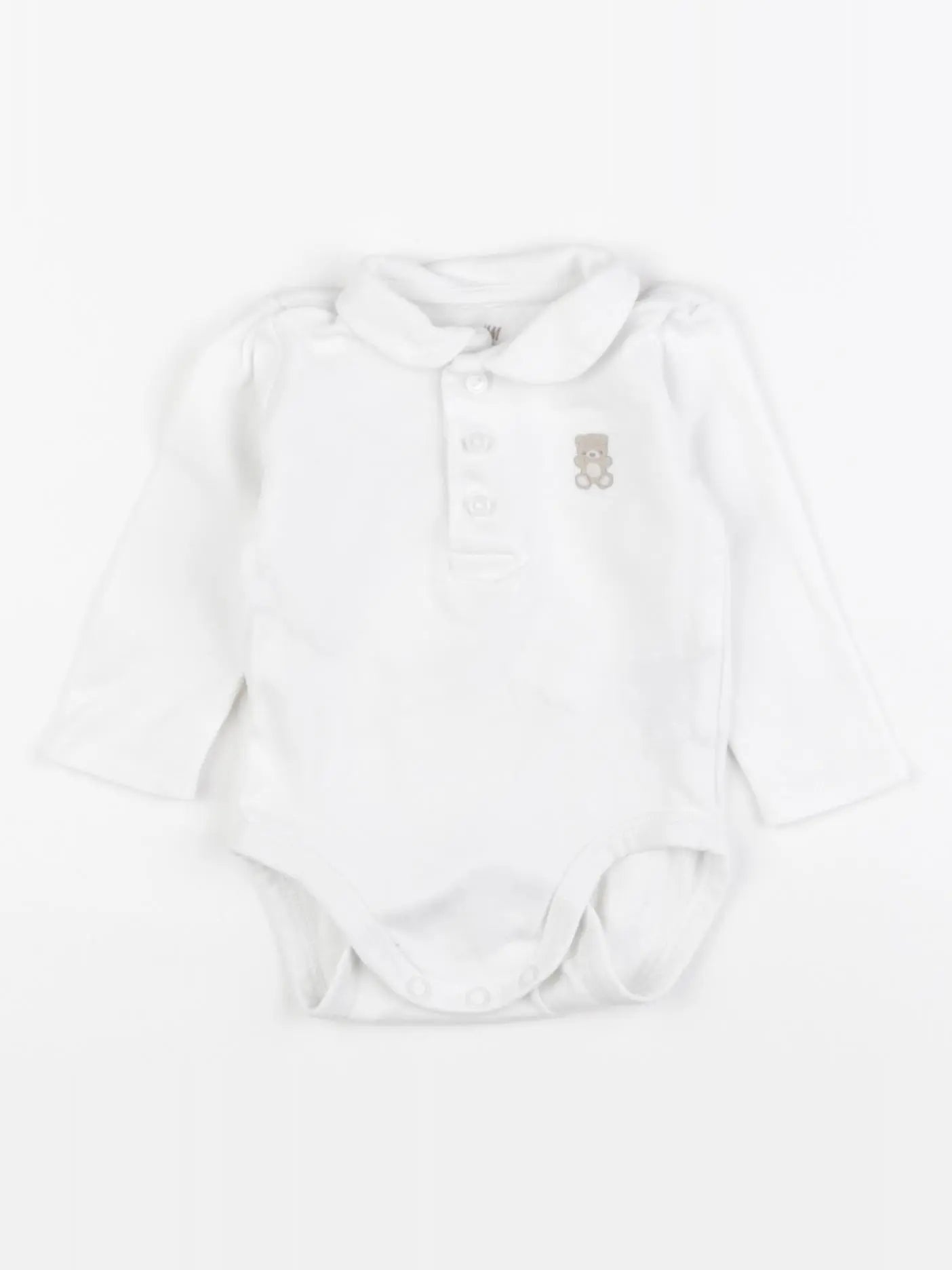 H&M - body à col blanc - 2/4 mois