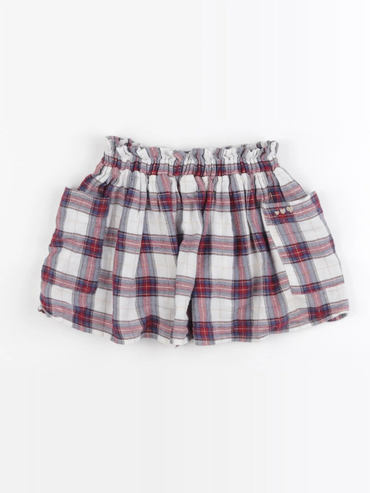 Vertbaudet - jupe bleu, or, rouge - 2 ans