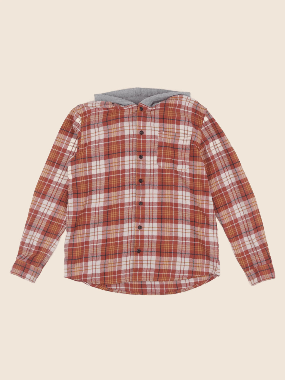 Quiksilver - sur-chemise marron, orange - 14 ans