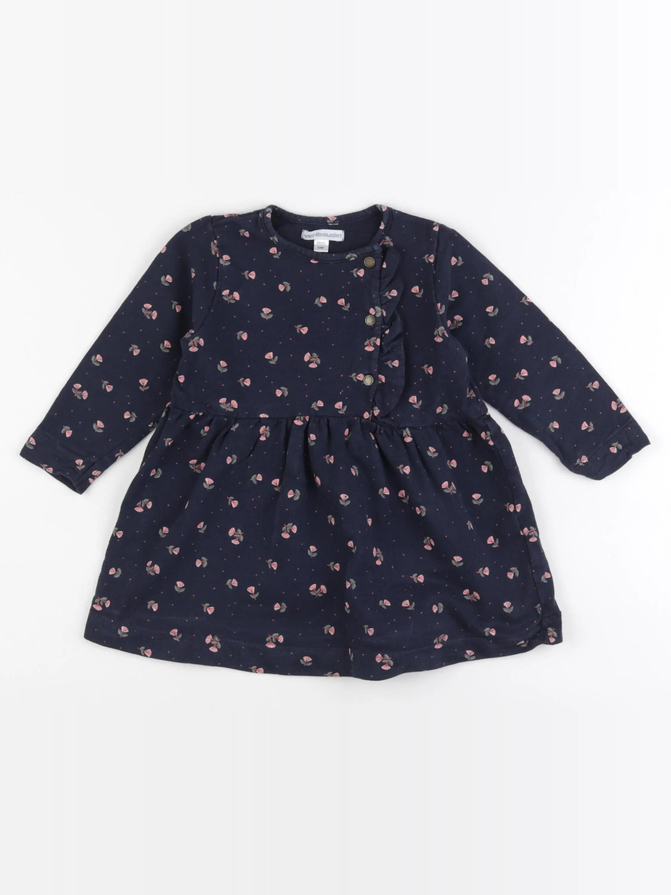 Vertbaudet - robe bleu - 24 mois