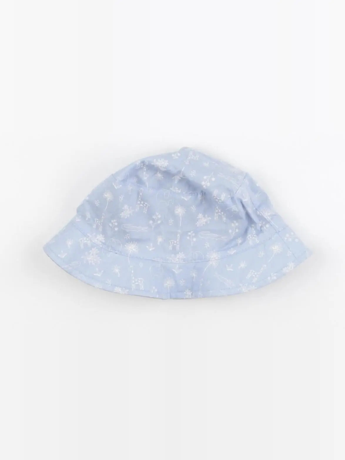Vertbaudet - chapeau réversible bleu - 3/6 mois