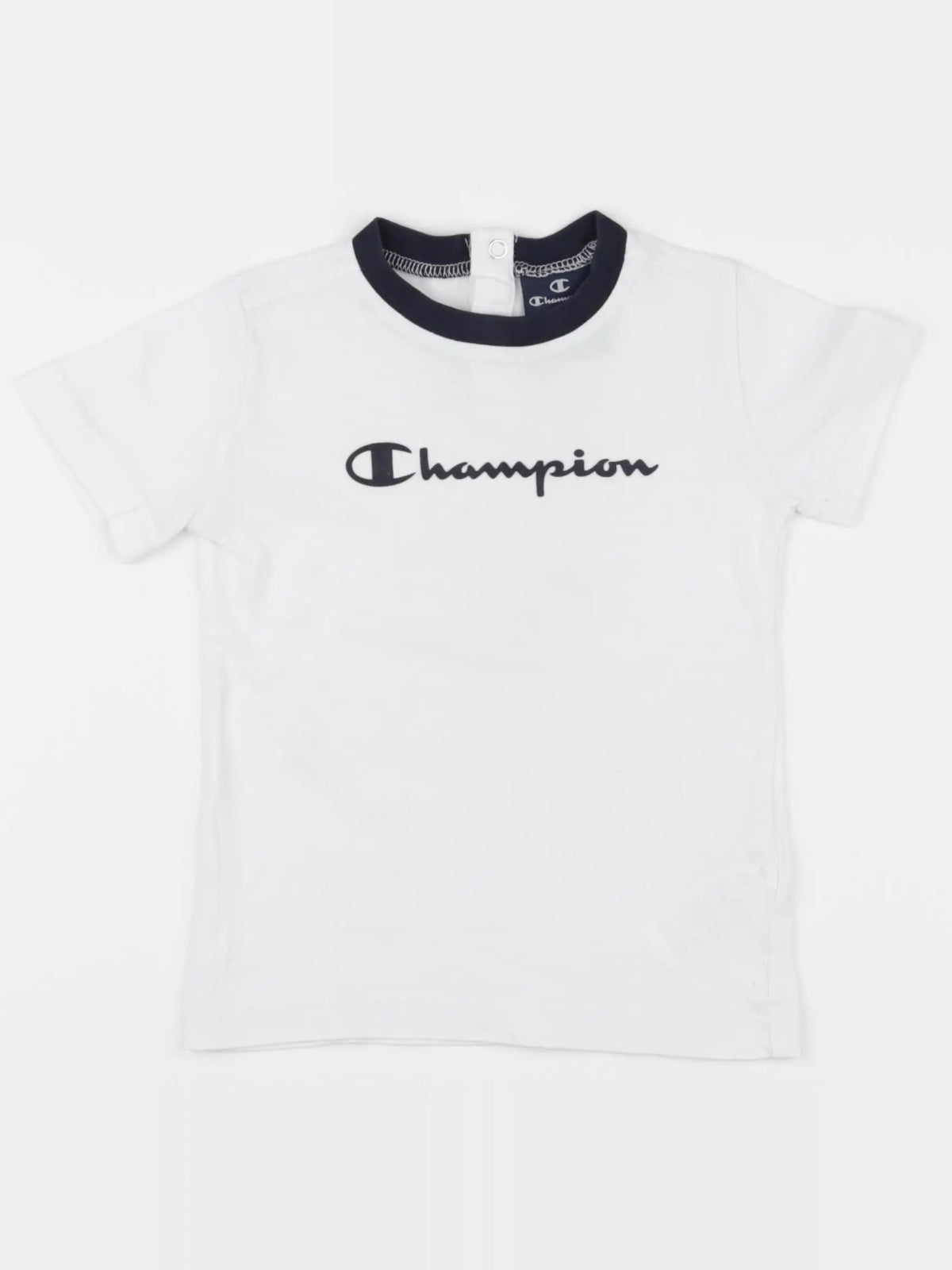 Champion  - tee-shirt blanc, bleu - 18 mois