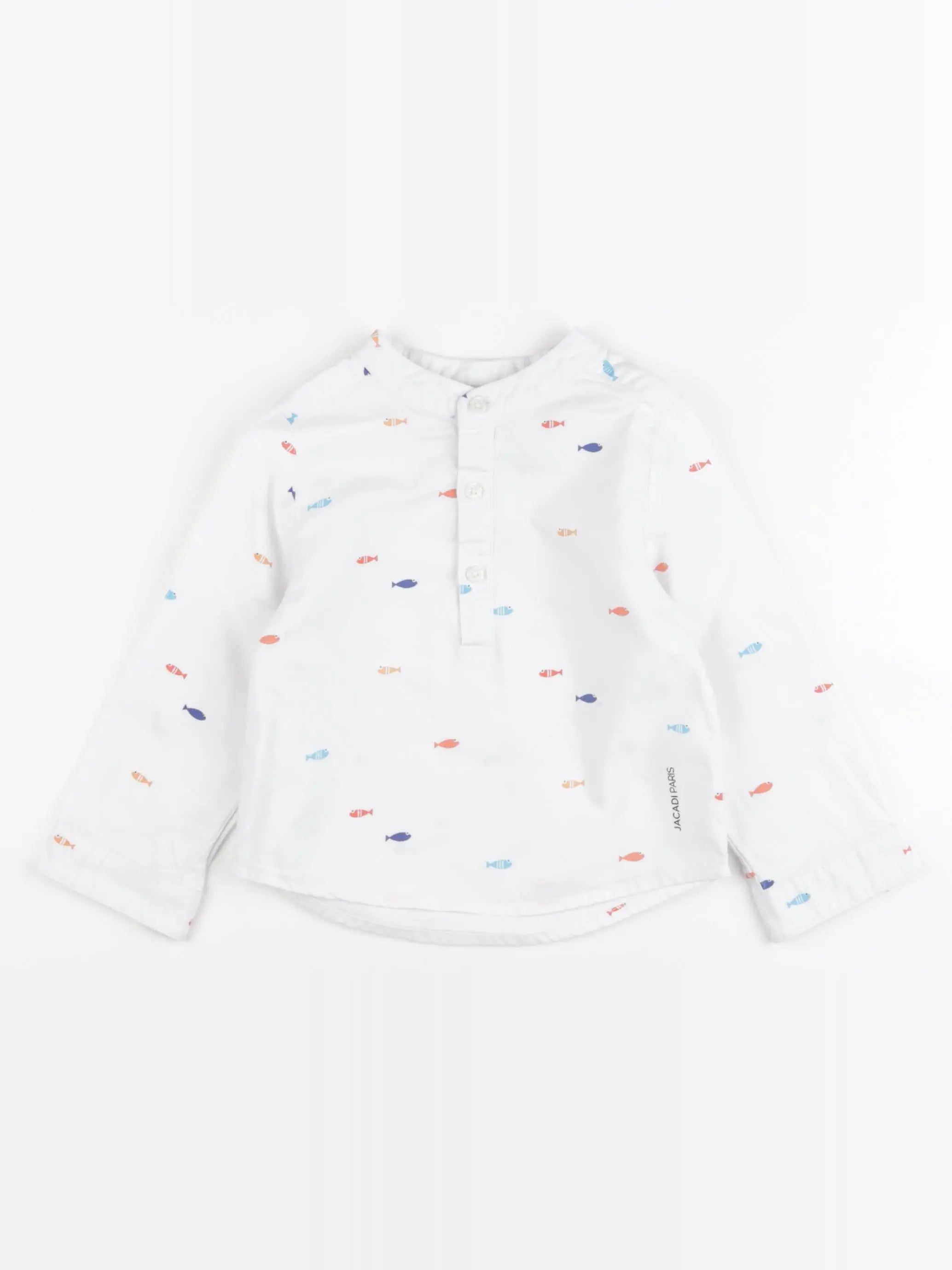 Jacadi - chemise blanc, bleu - 24 mois