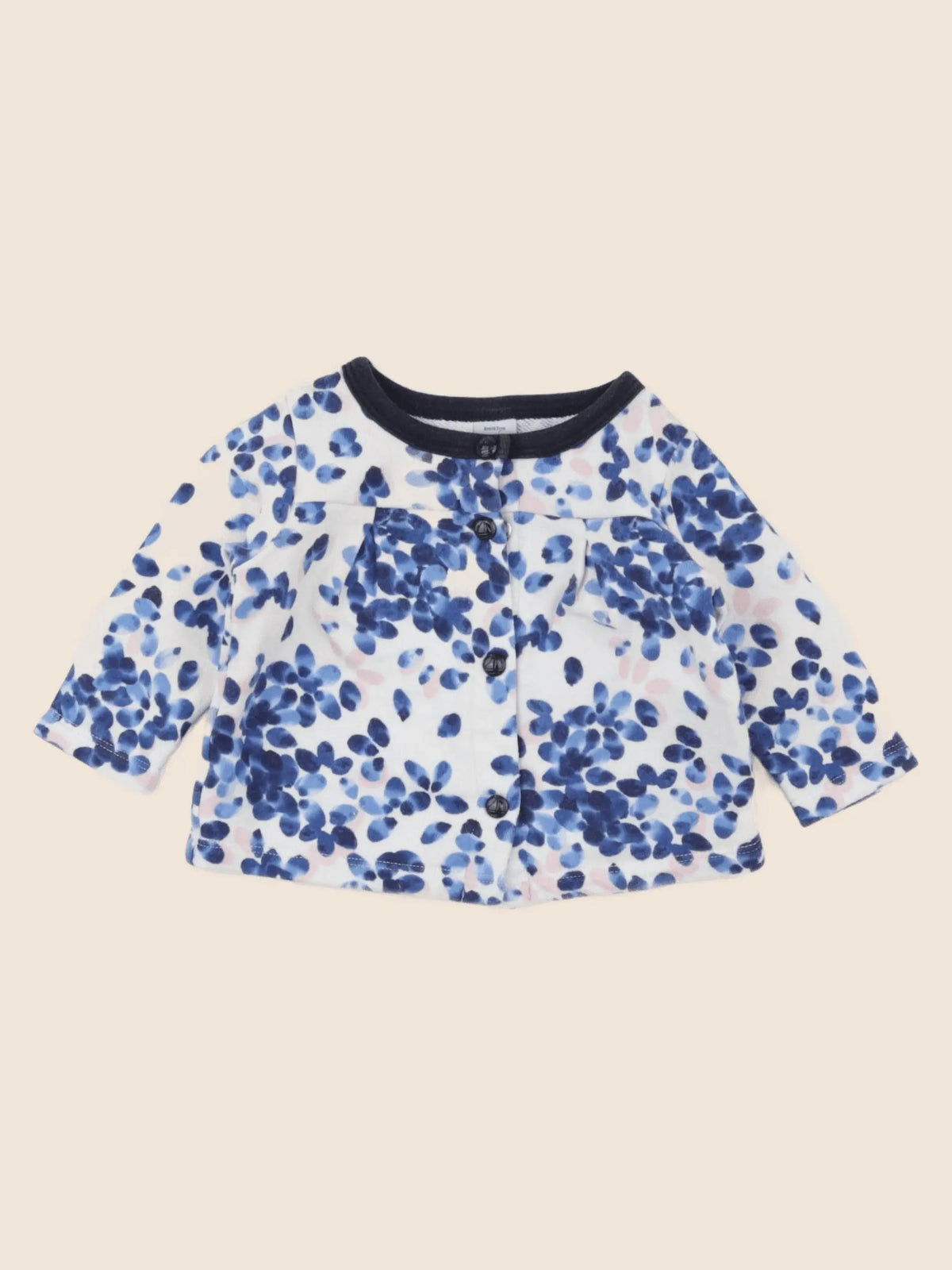Petit Bateau - sweat bleu - 6 mois