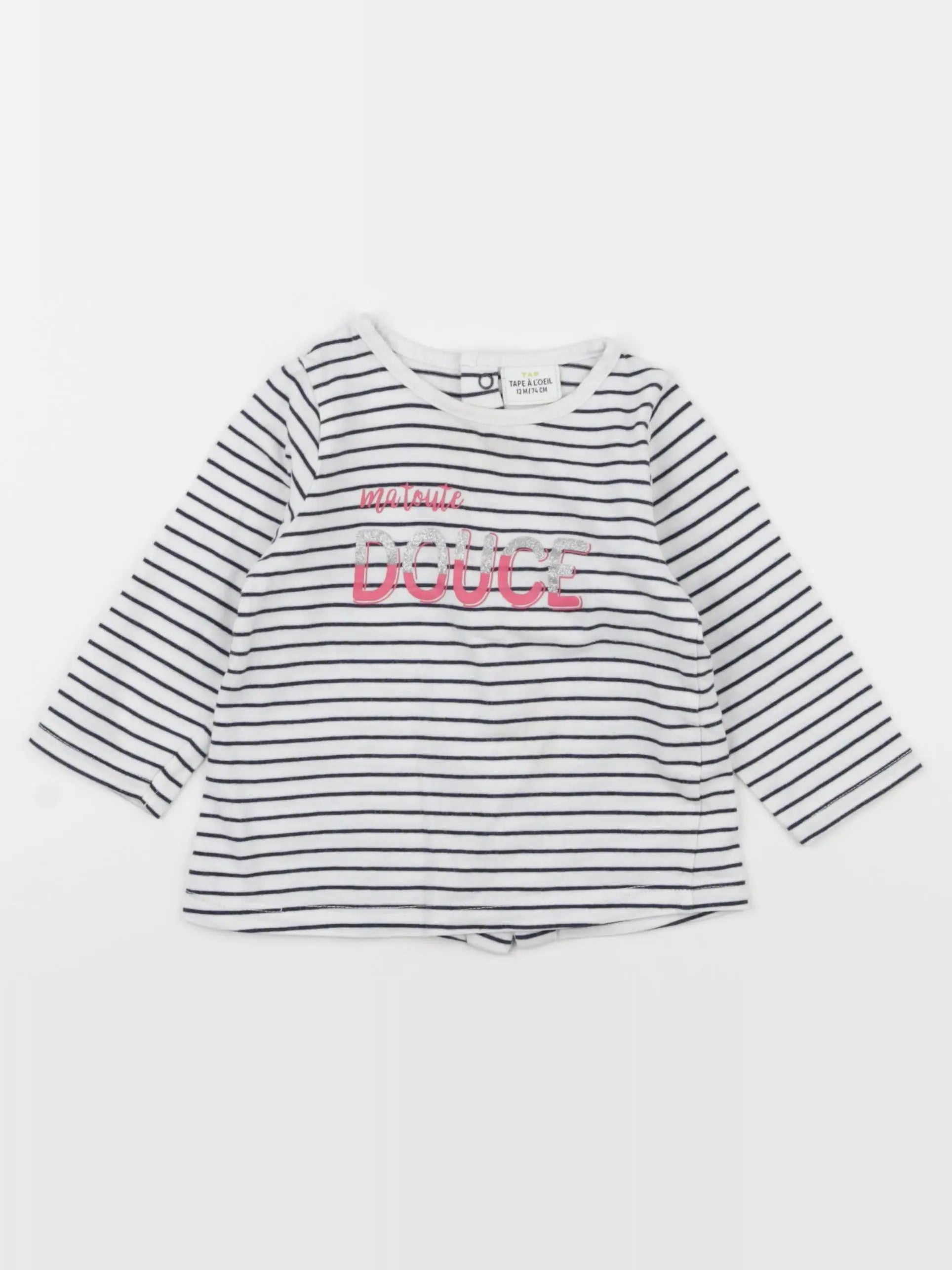 Tape à l'oeil - tee-shirt bleu - 12 mois