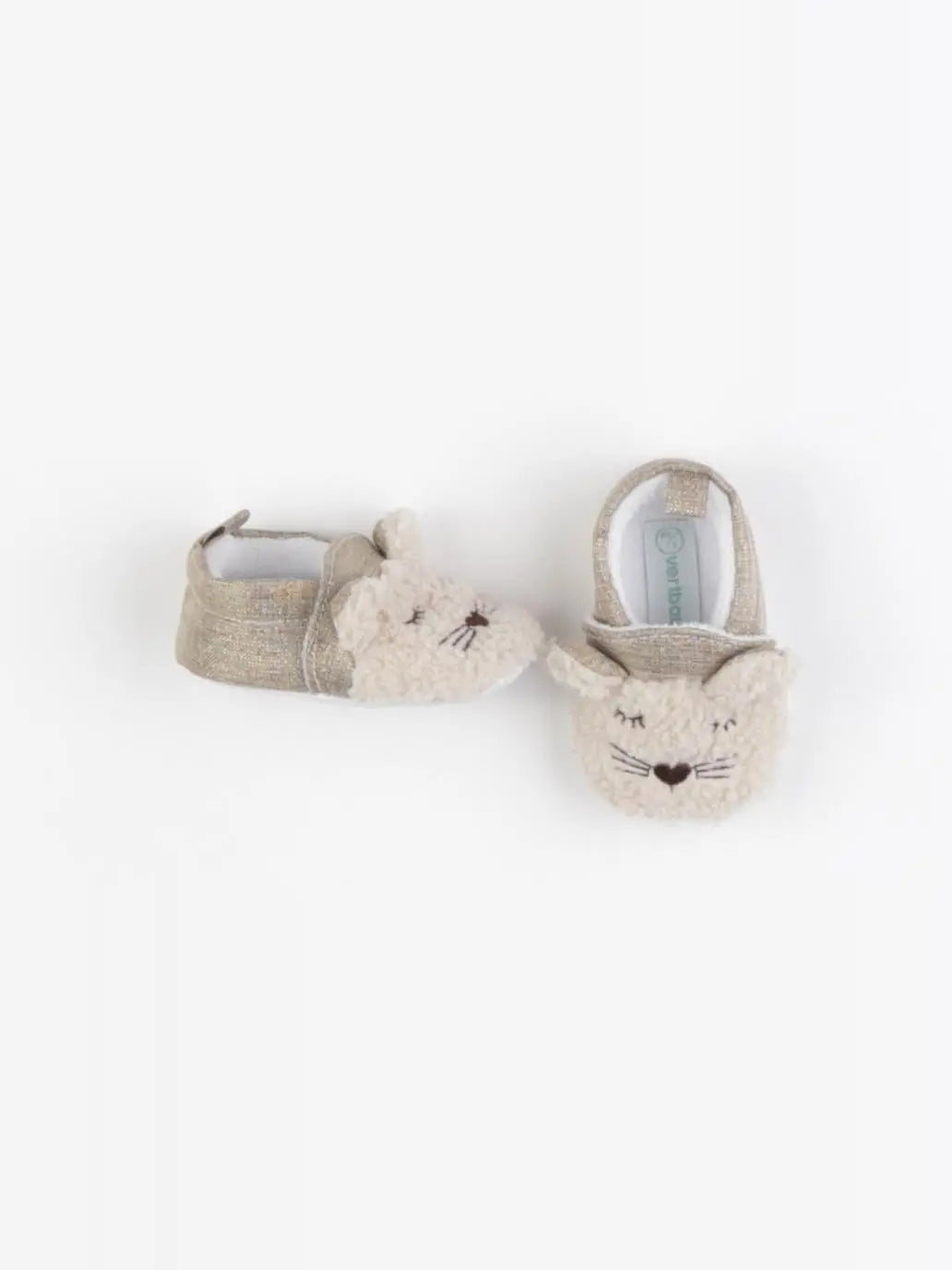 Vertbaudet - chaussons beige - pointure 17