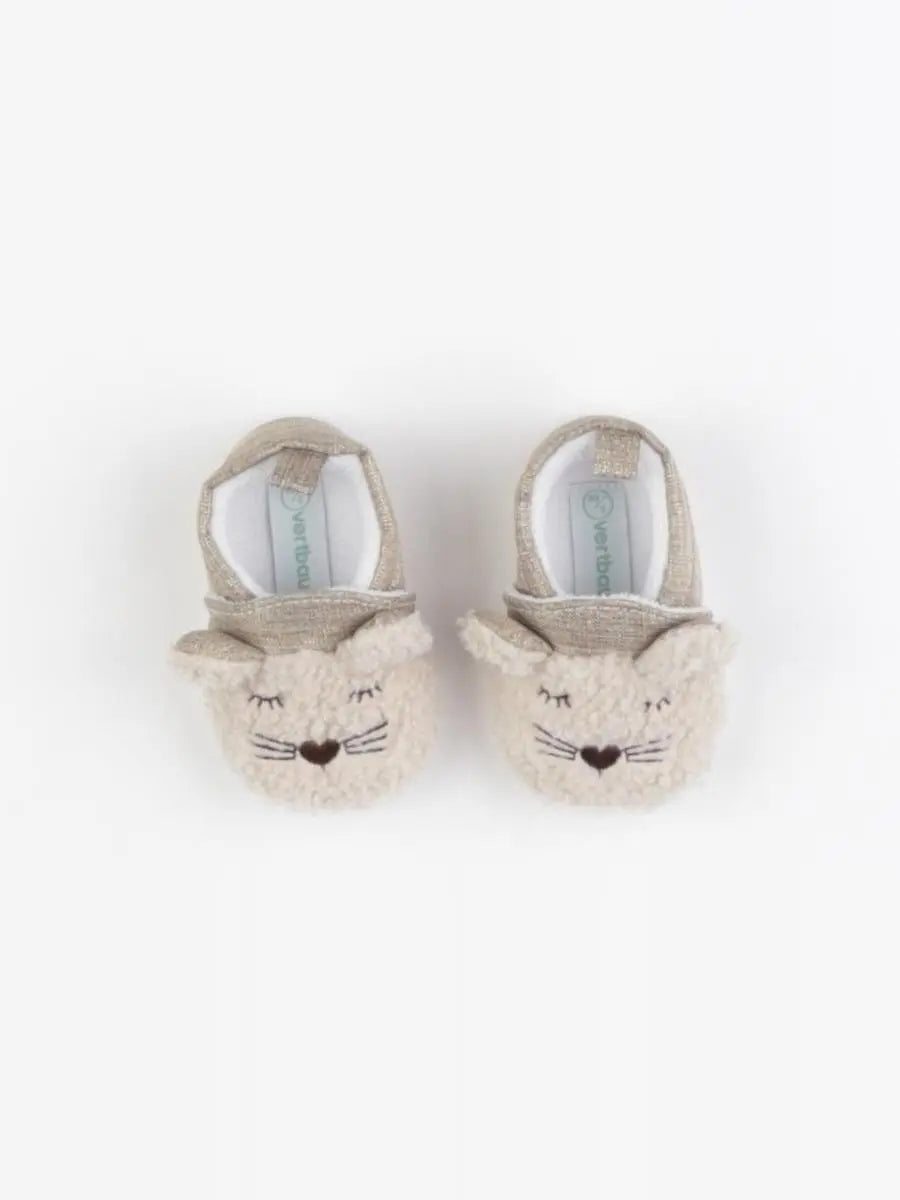 Vertbaudet - chaussons beige - pointure 17