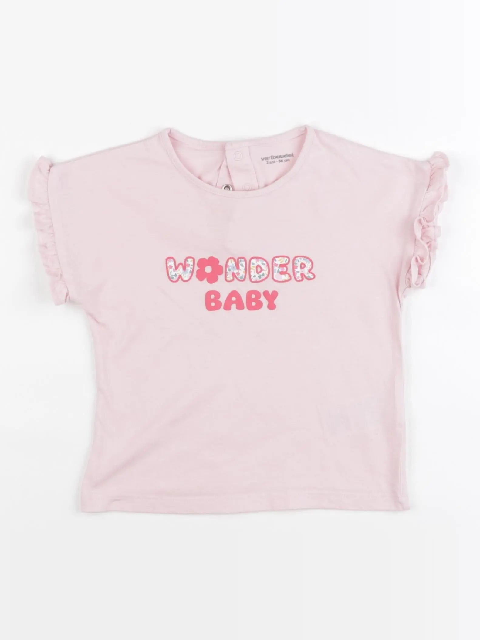 Vertbaudet - tee-shirt rose - 2 ans