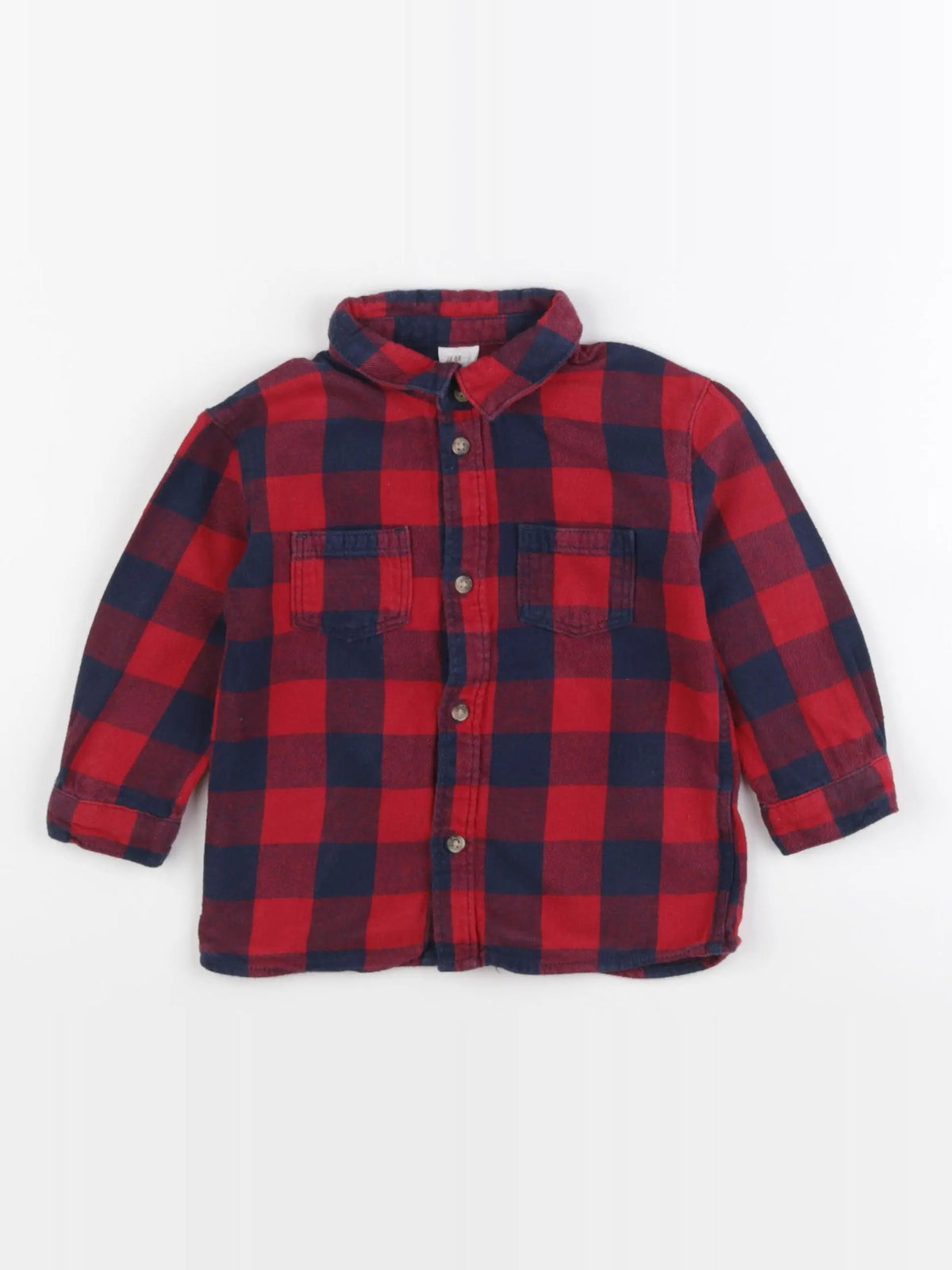 H&M - chemise rouge - 9/12 mois