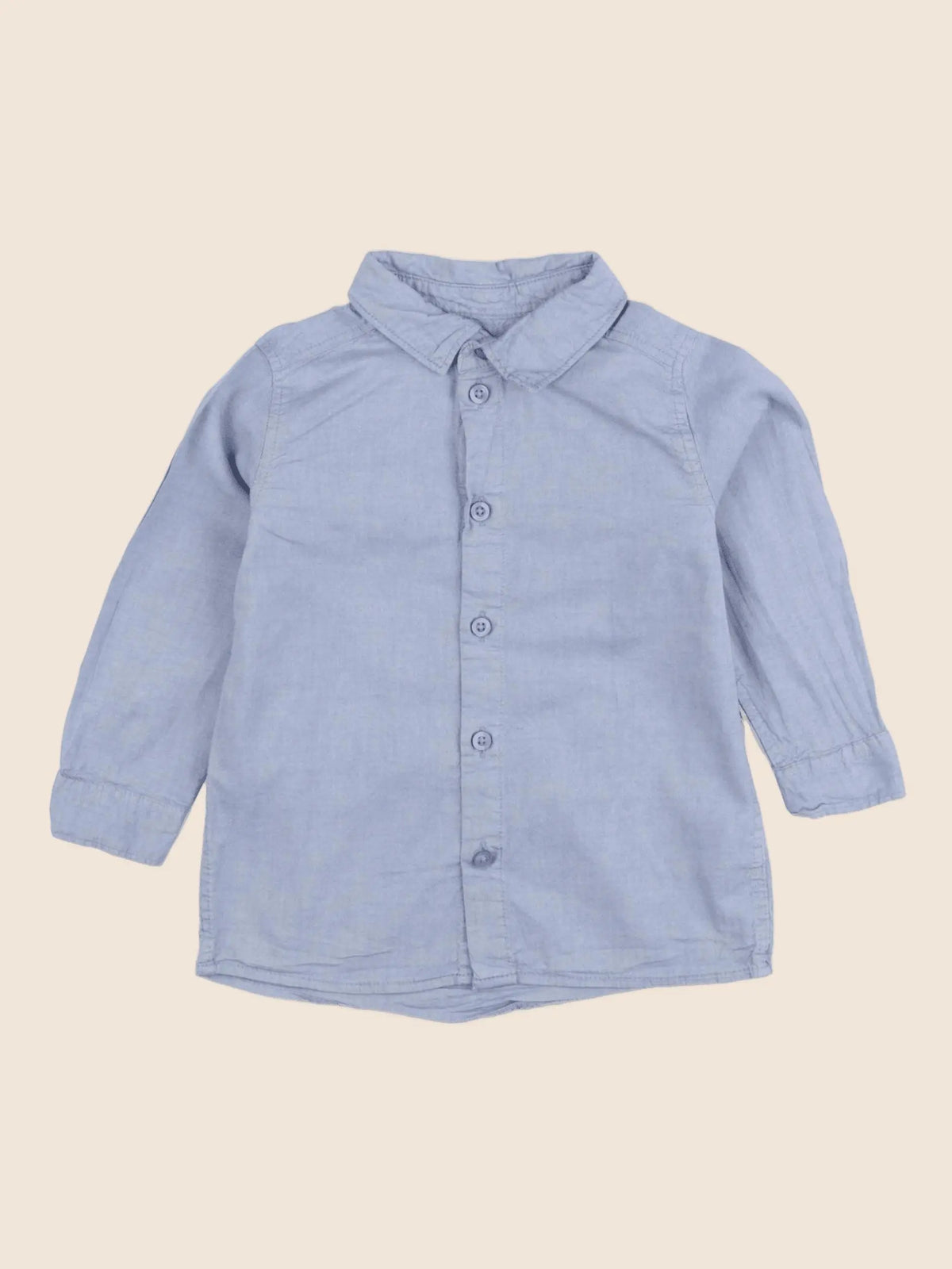 H&M - chemise bleu - 12/18 mois