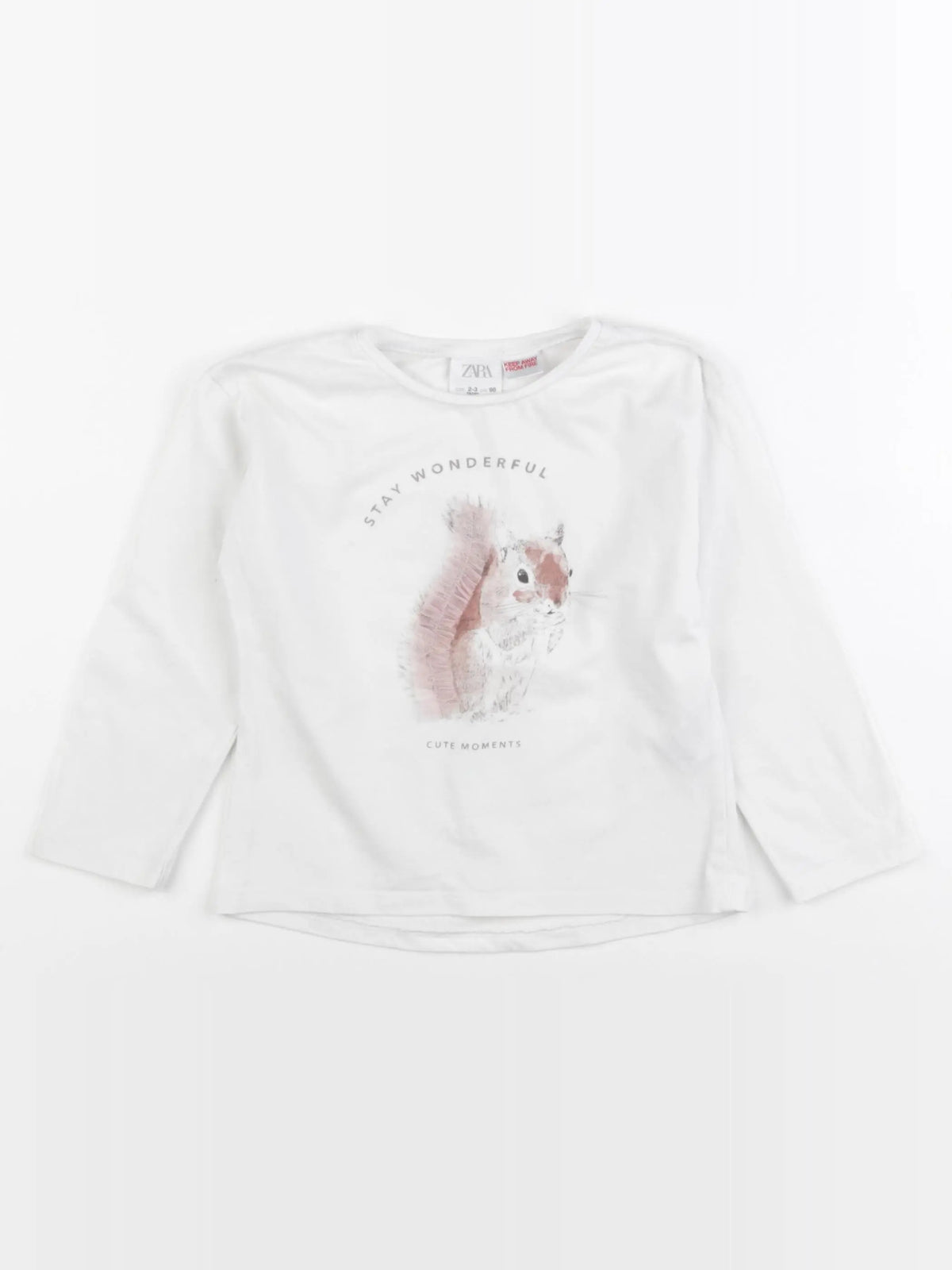 Zara - tee-shirt blanc - 2/3 ans