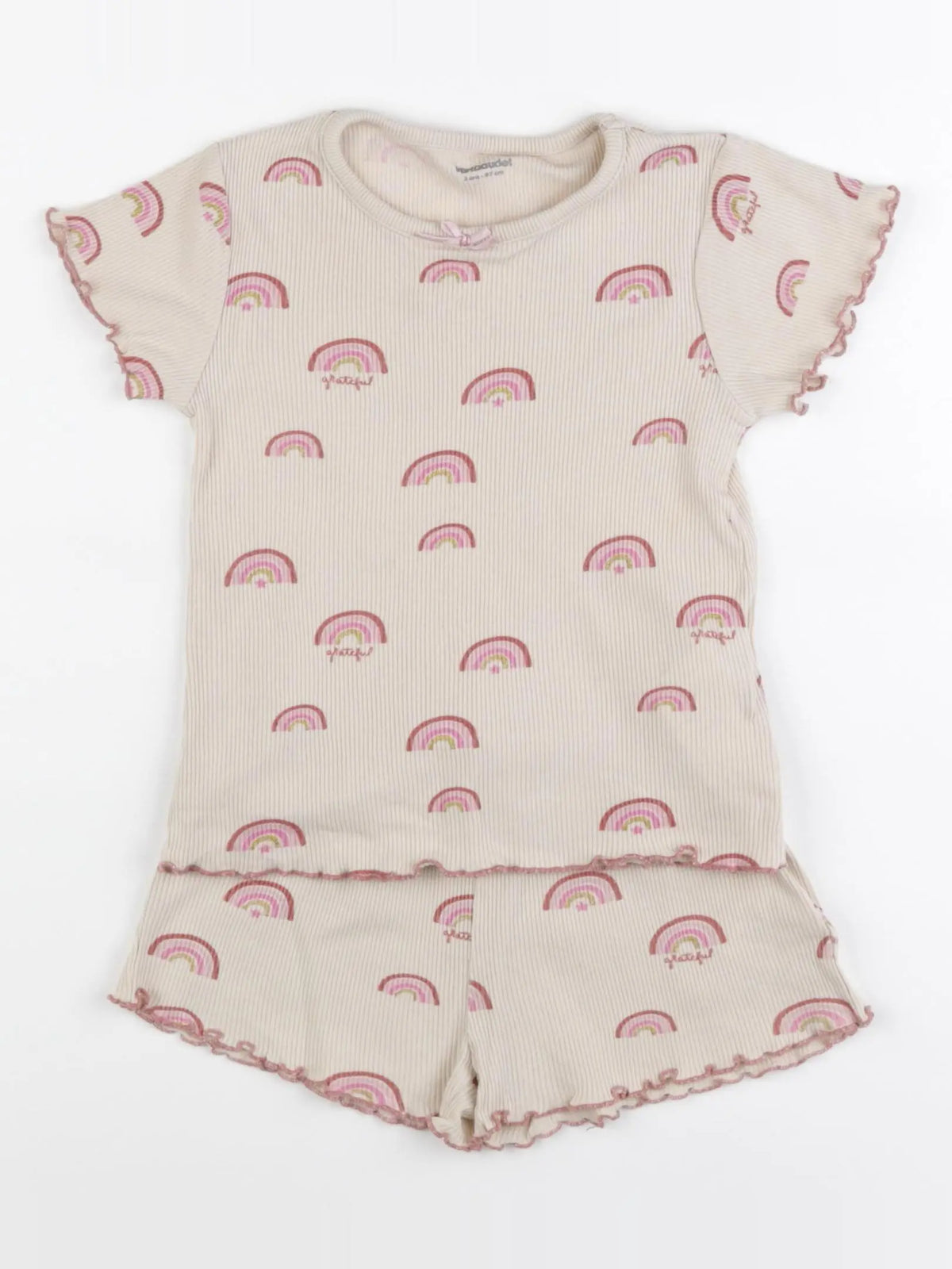 Vertbaudet - pyjama coton beige - 3 ans