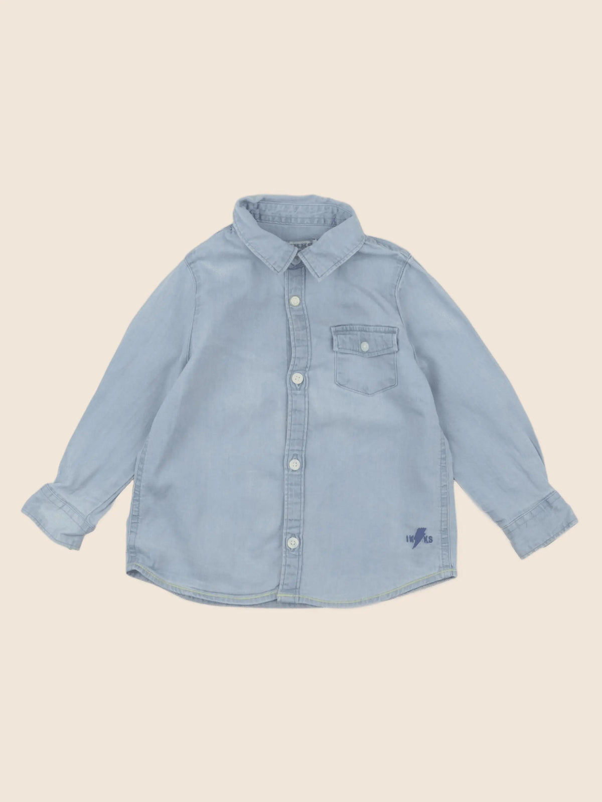 IKKS - chemise imprimé au dos bleu - 18 mois
