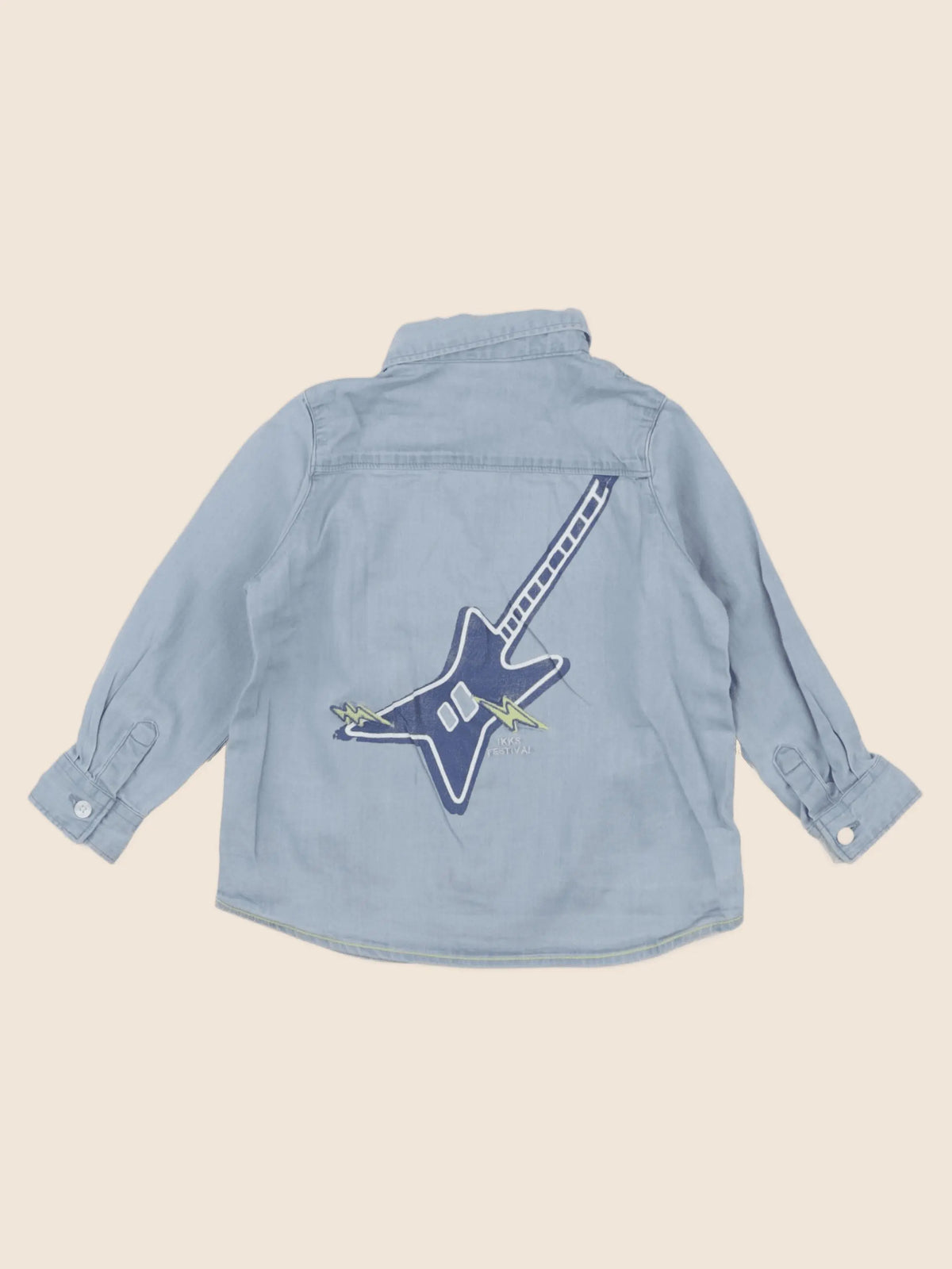 IKKS - chemise imprimé au dos bleu - 18 mois
