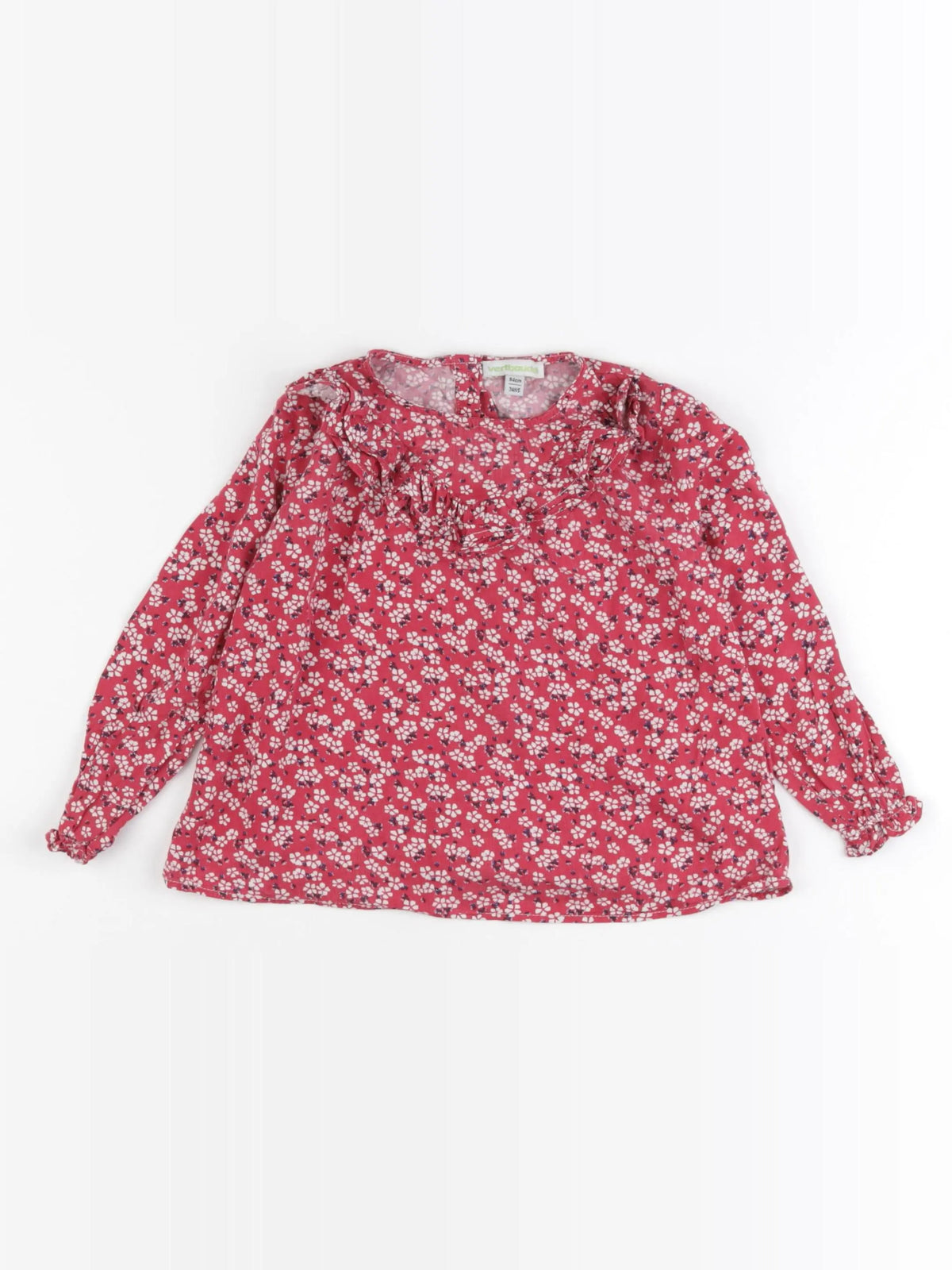 Vertbaudet - blouse rouge - 3 ans