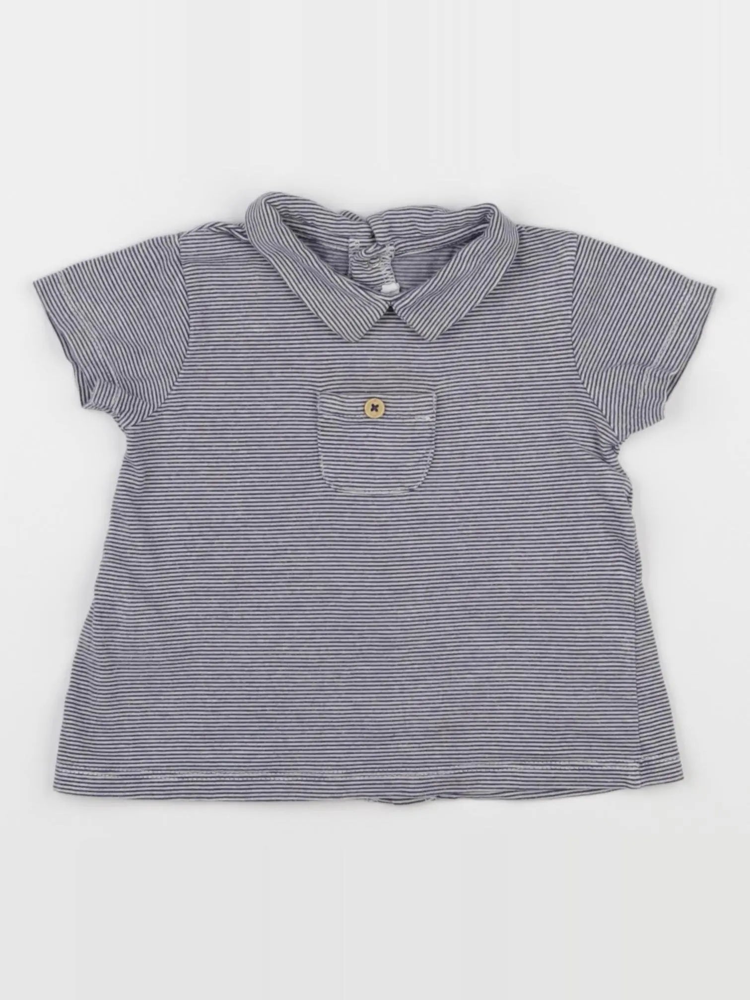 Boutchou - tee-shirt bleu - 9 mois