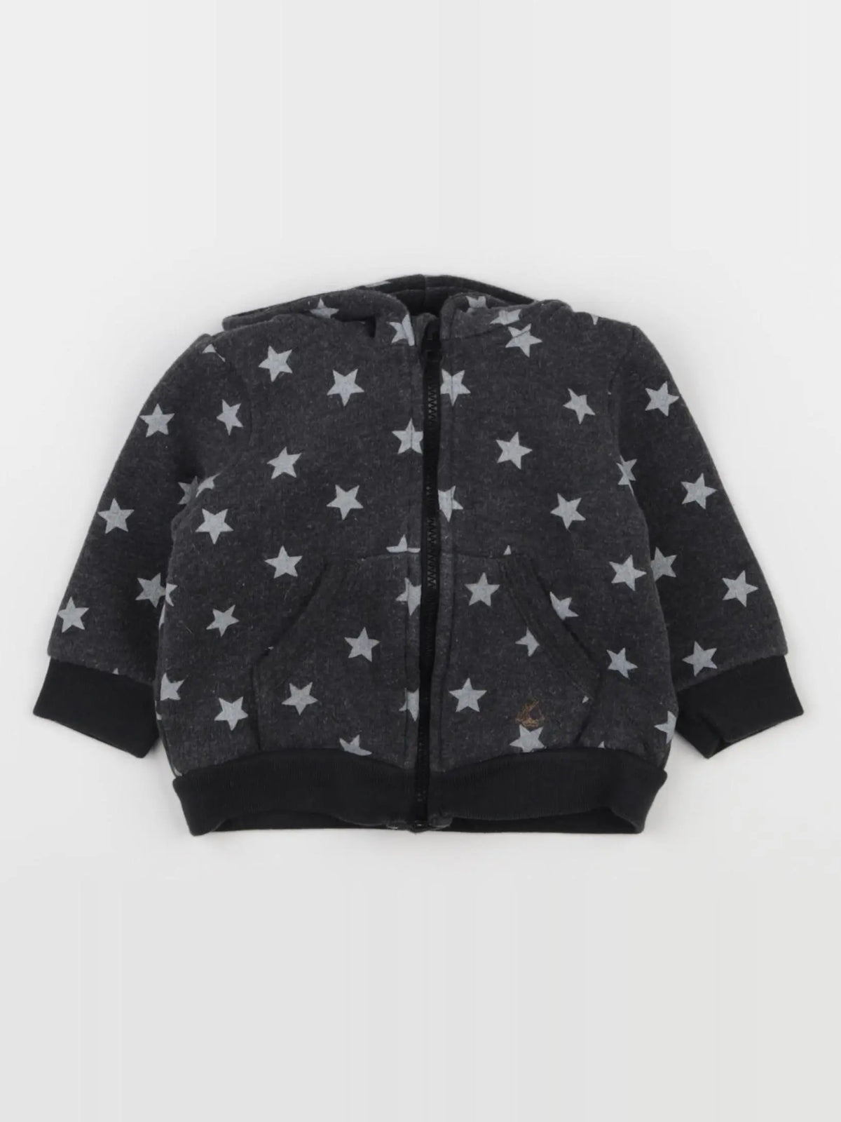 Petit Bateau - sweat gris - 6 mois