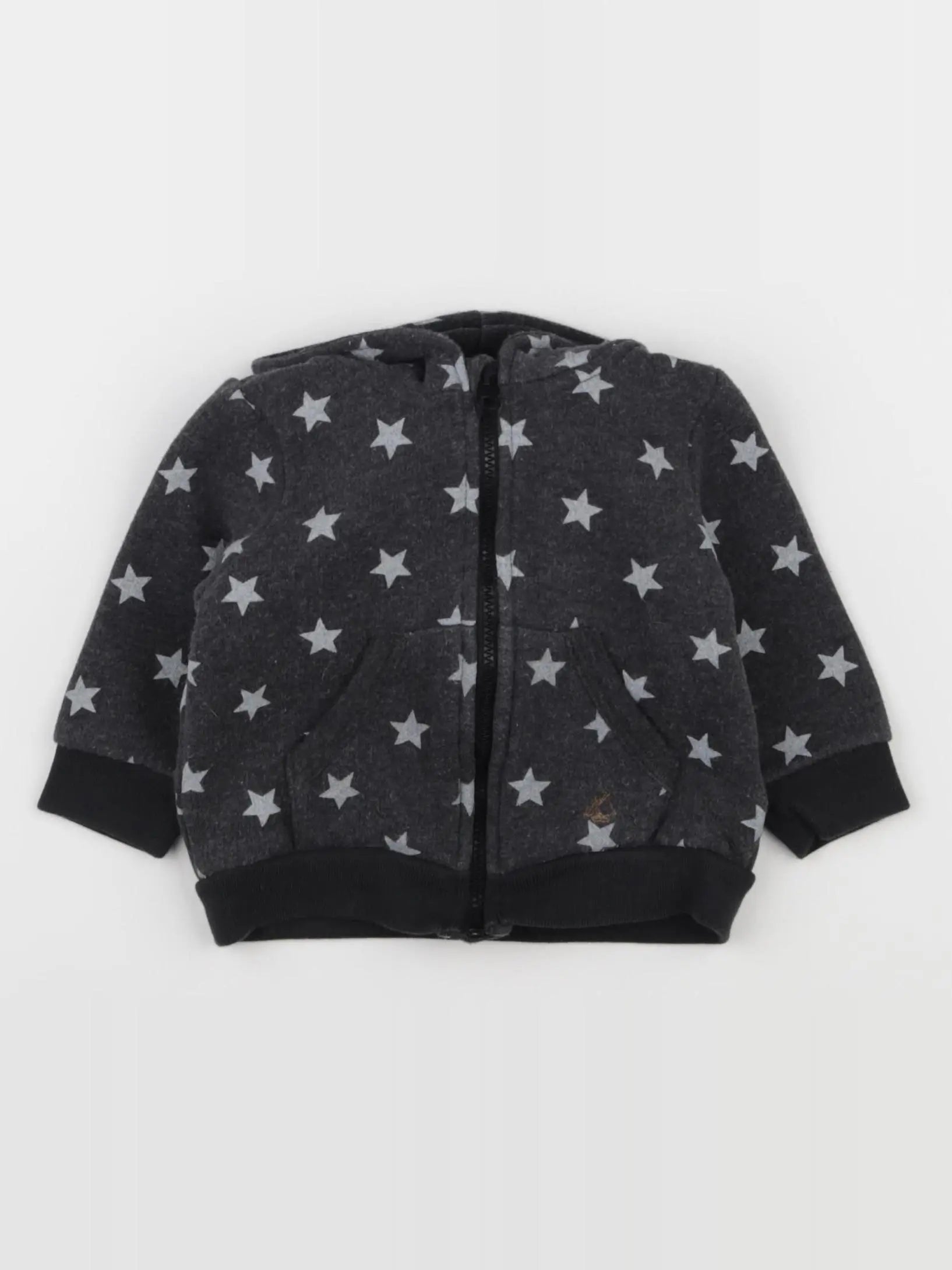 Petit Bateau - sweat gris - 6 mois