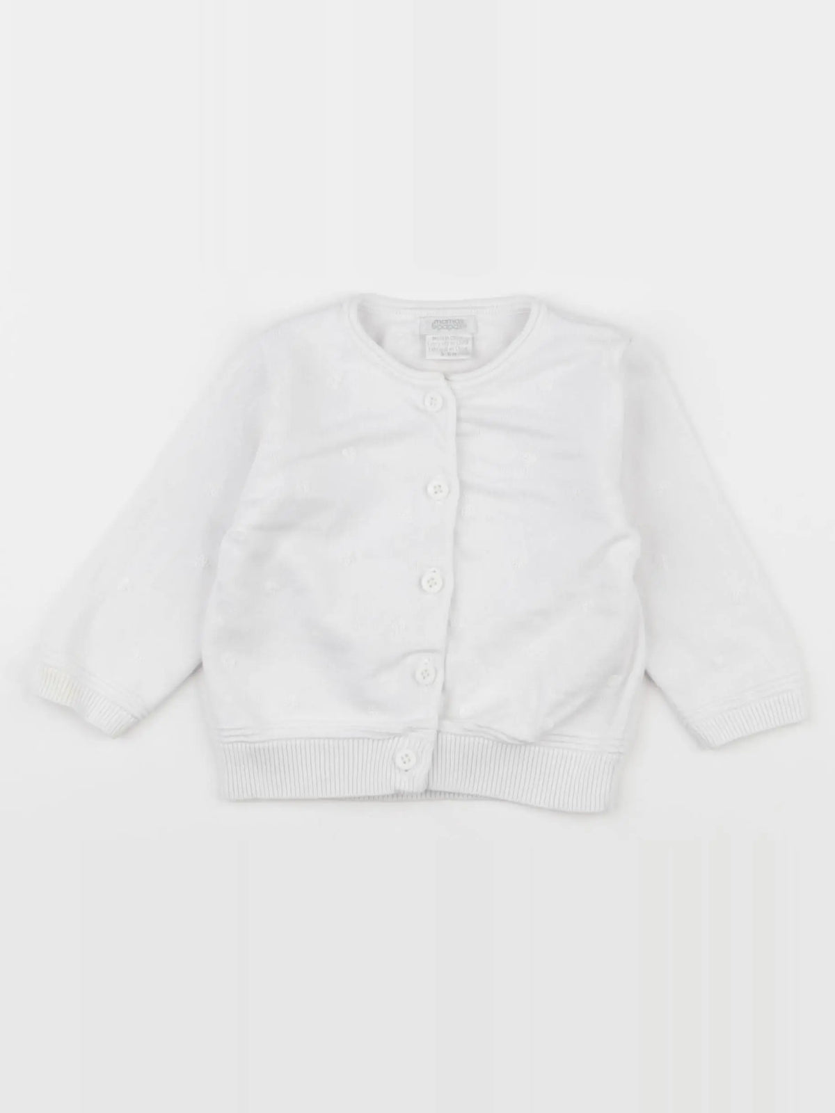 Mamas & papas - gilet blanc - 3/6 mois