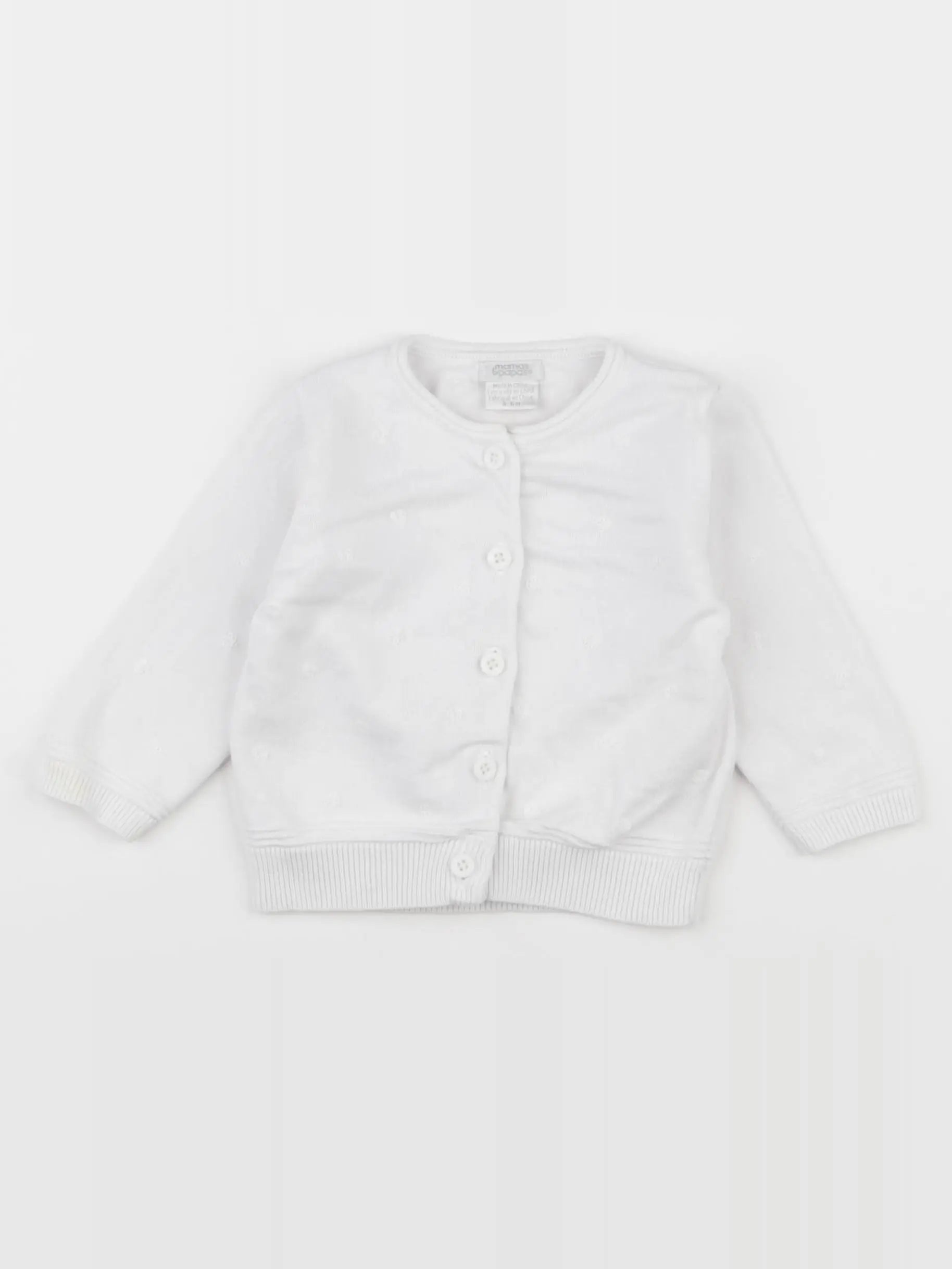 Mamas & papas - gilet blanc - 3/6 mois
