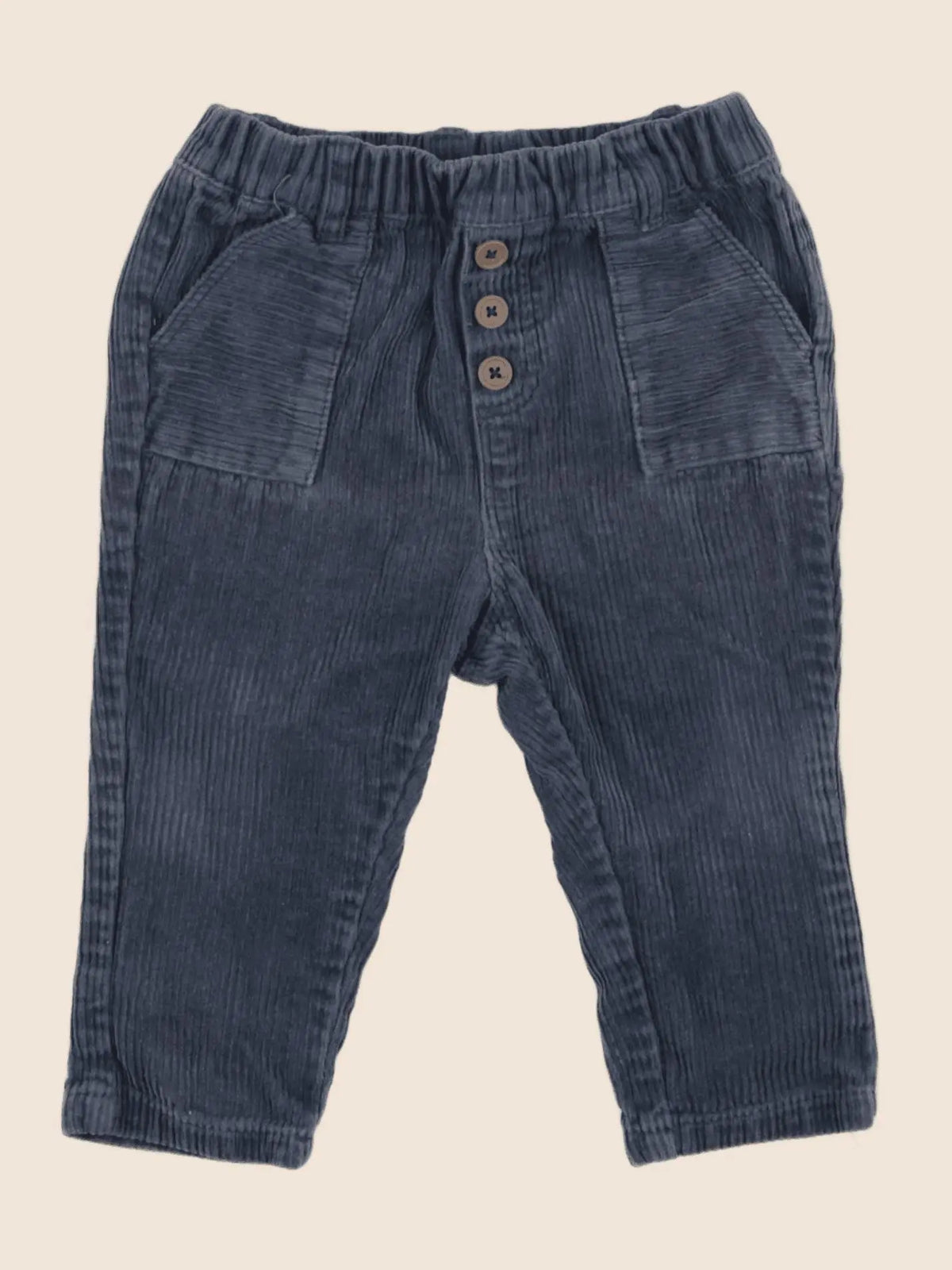 Vertbaudet - pantalon bleu - 12 mois