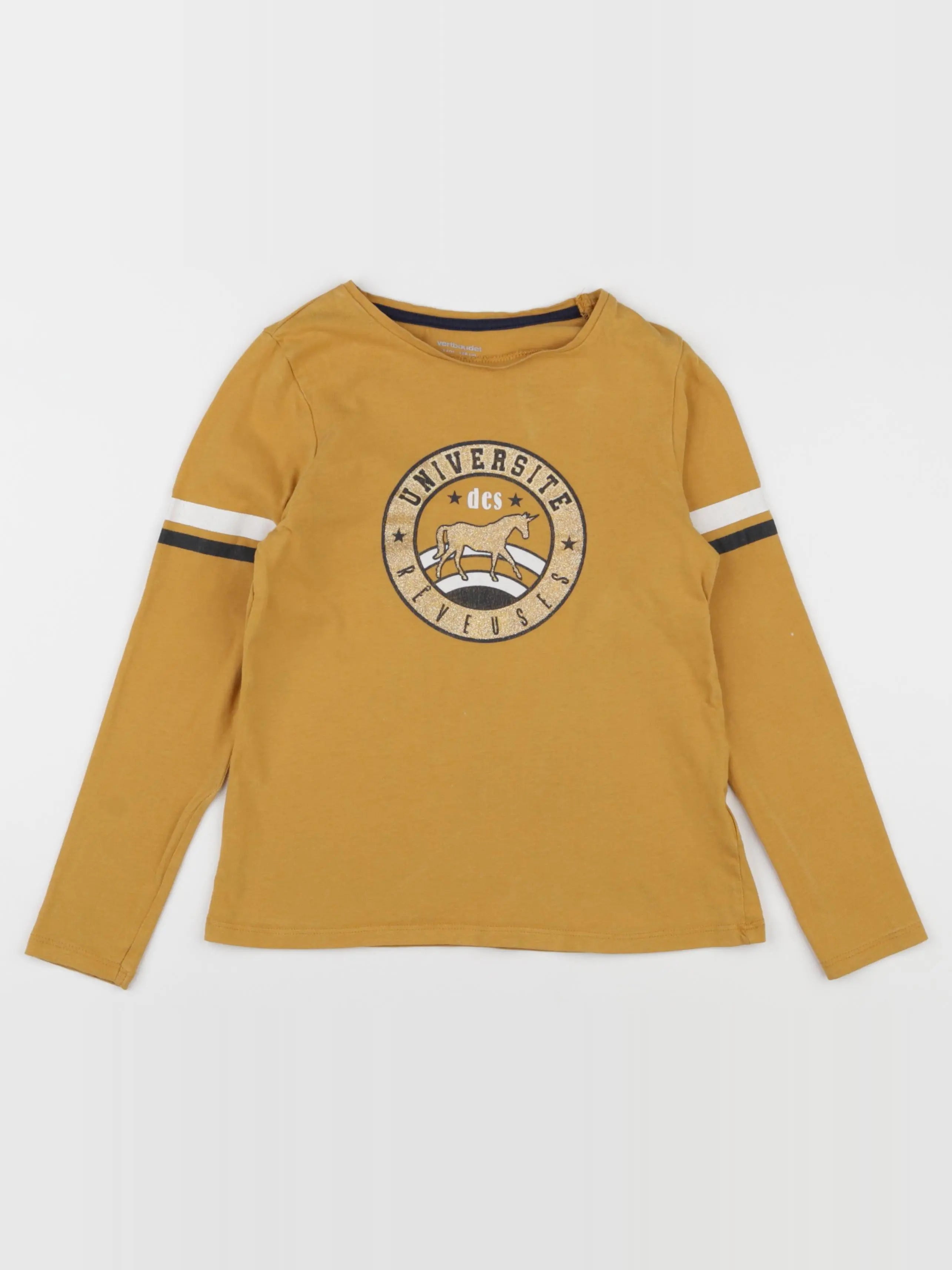 Vertbaudet - tee-shirt jaune - 8 ans