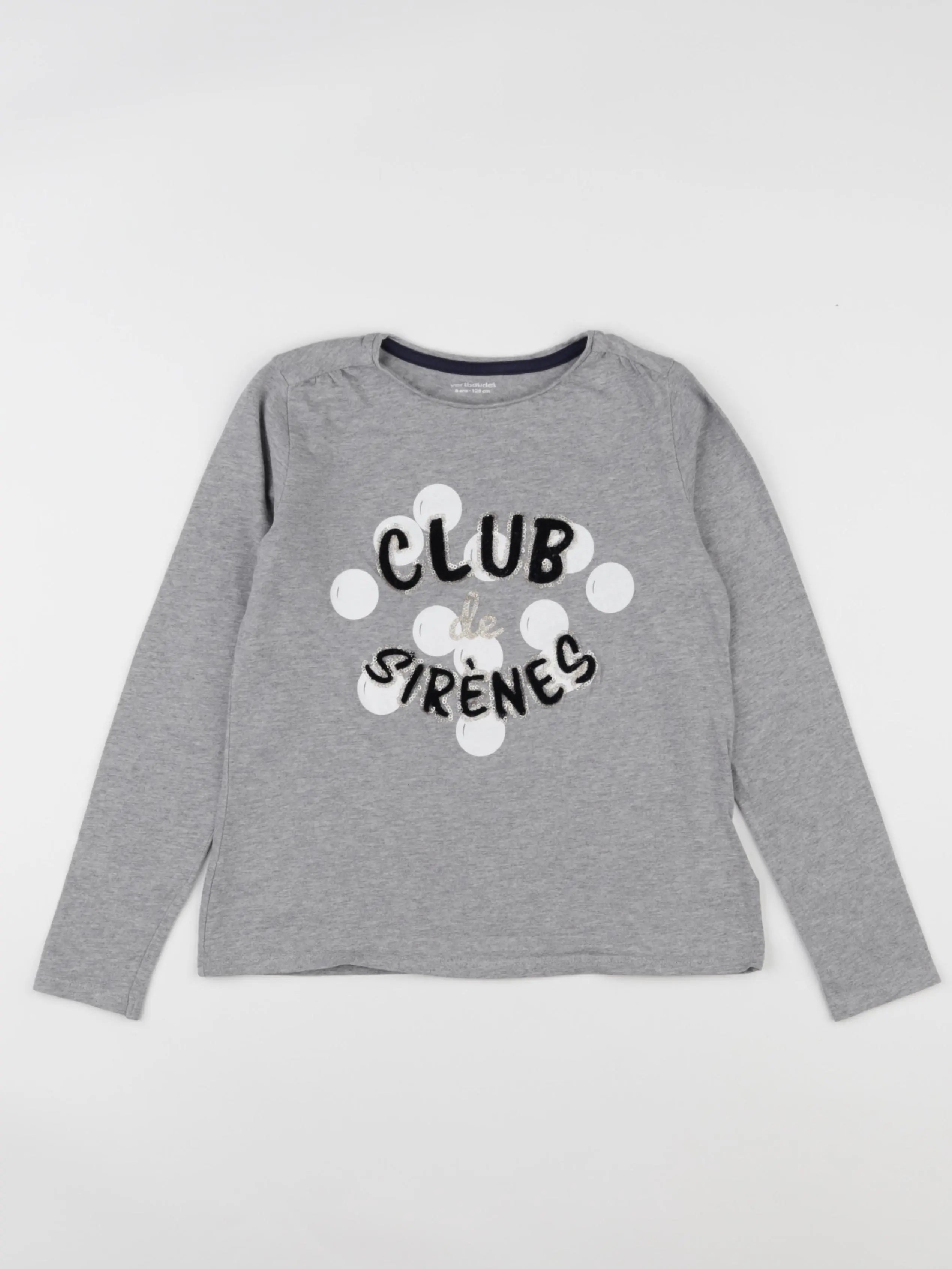 Vertbaudet - tee-shirt gris - 8 ans