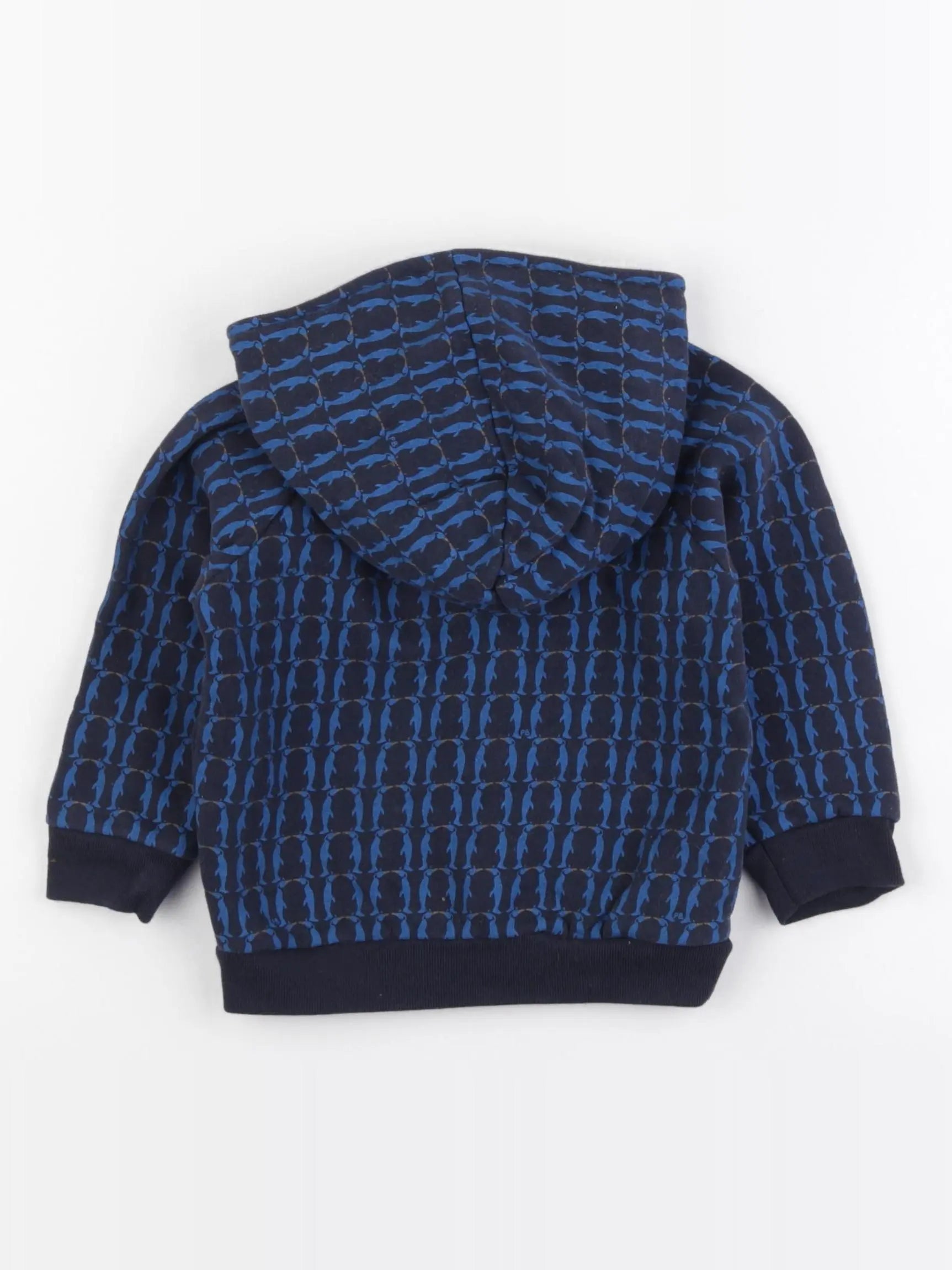 Petit Bateau - sweat bleu - 18 mois