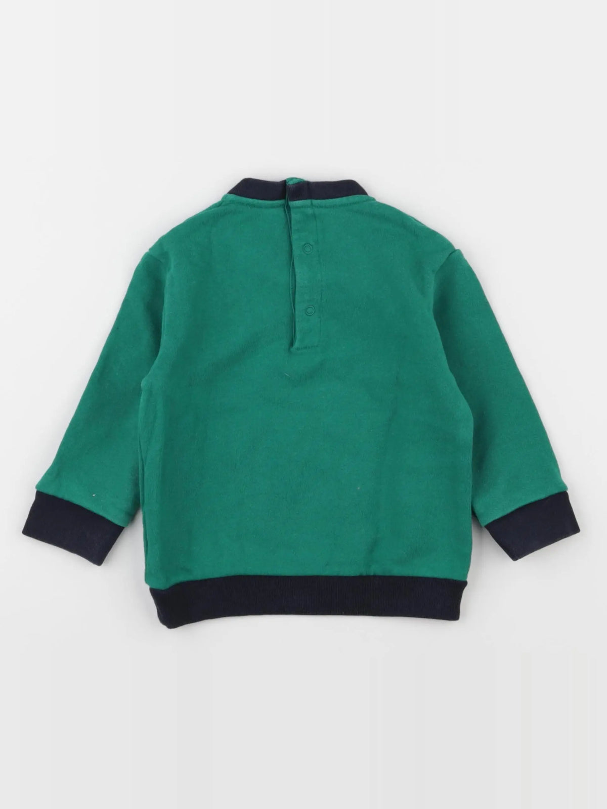 Petit Bateau - sweat vert - 18 mois