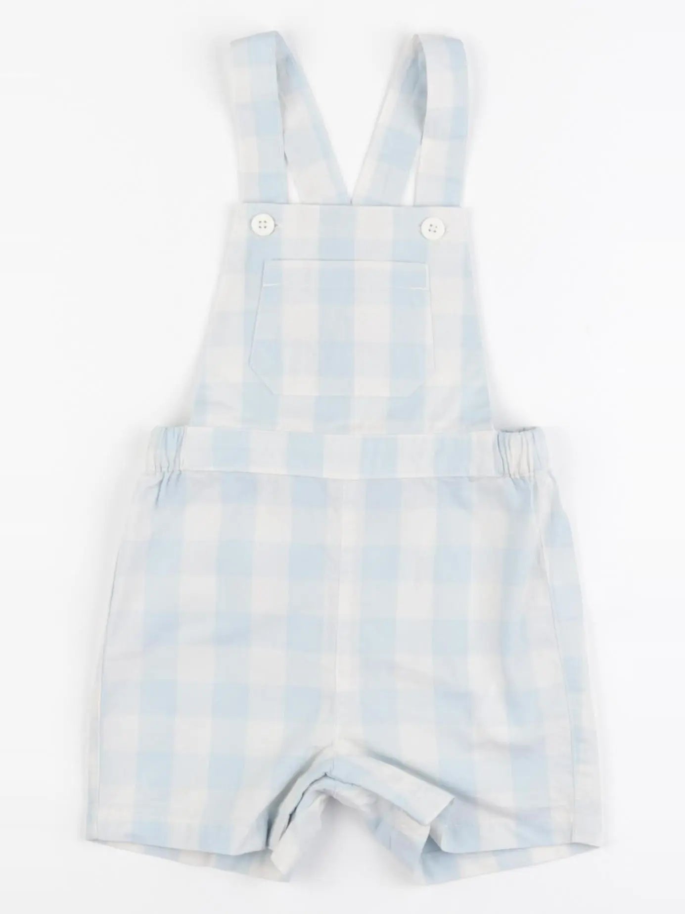 Petit Bateau - salopette bleu, blanc (état neuf) - 12 mois