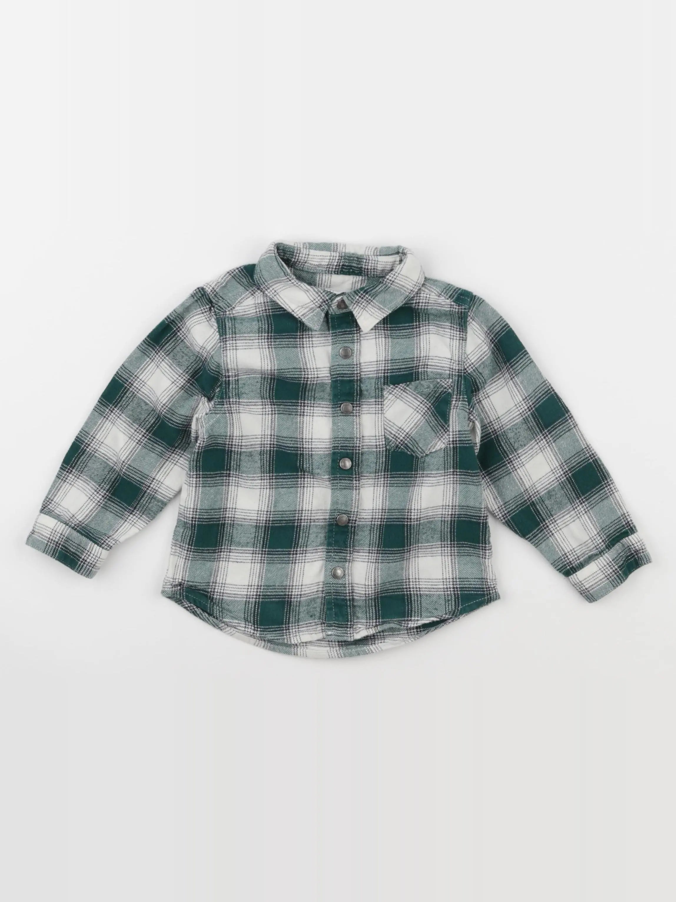 Vertbaudet - chemise vert - 18 mois