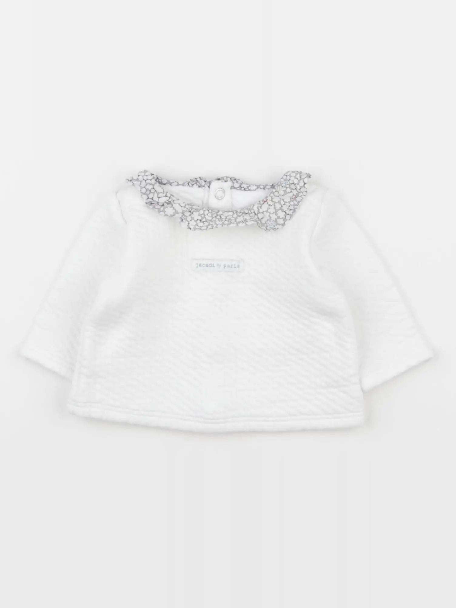 Jacadi - sweat blanc - 3 mois