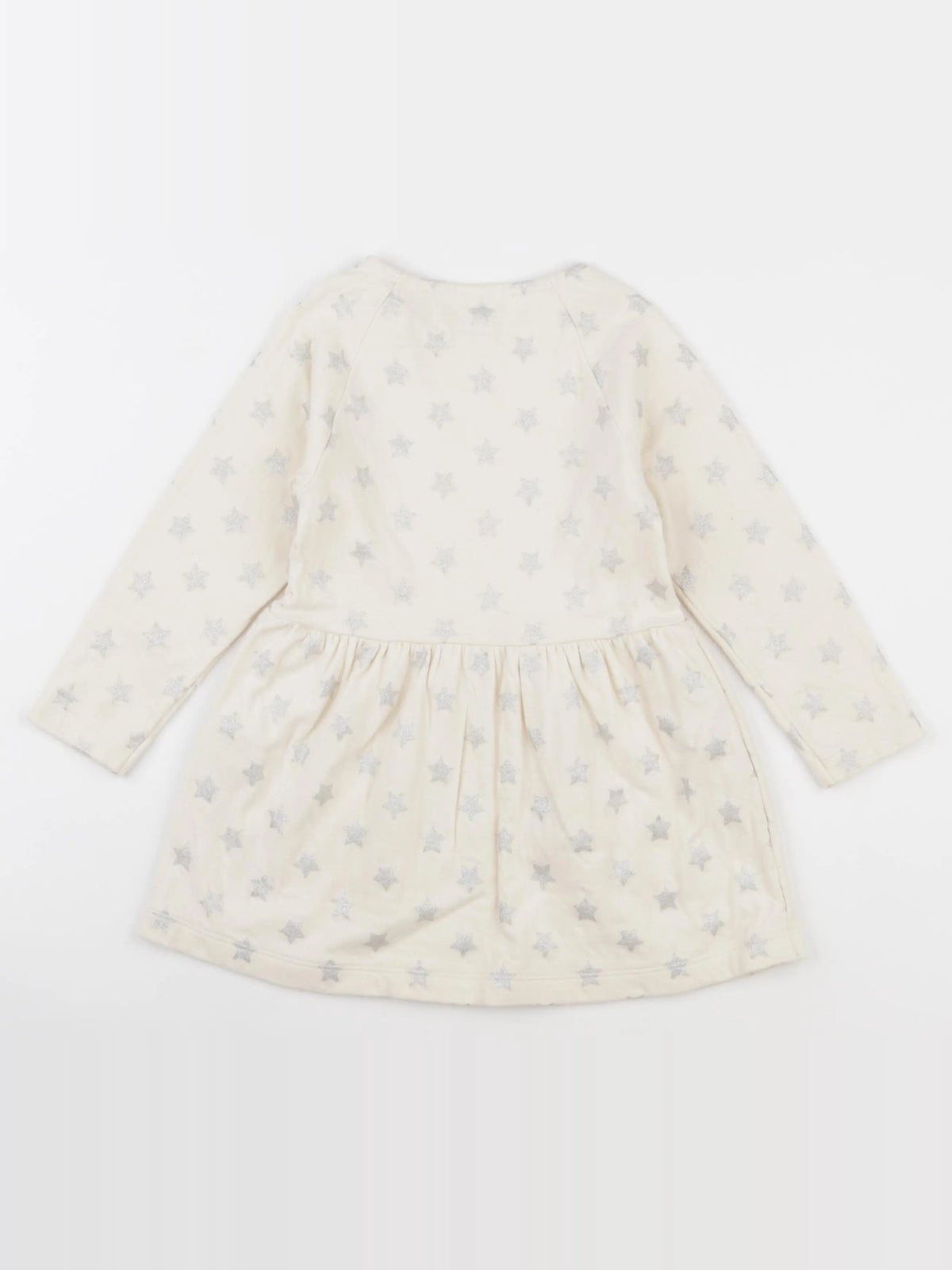 Petit Bateau - robe beige, argent - 4 ans