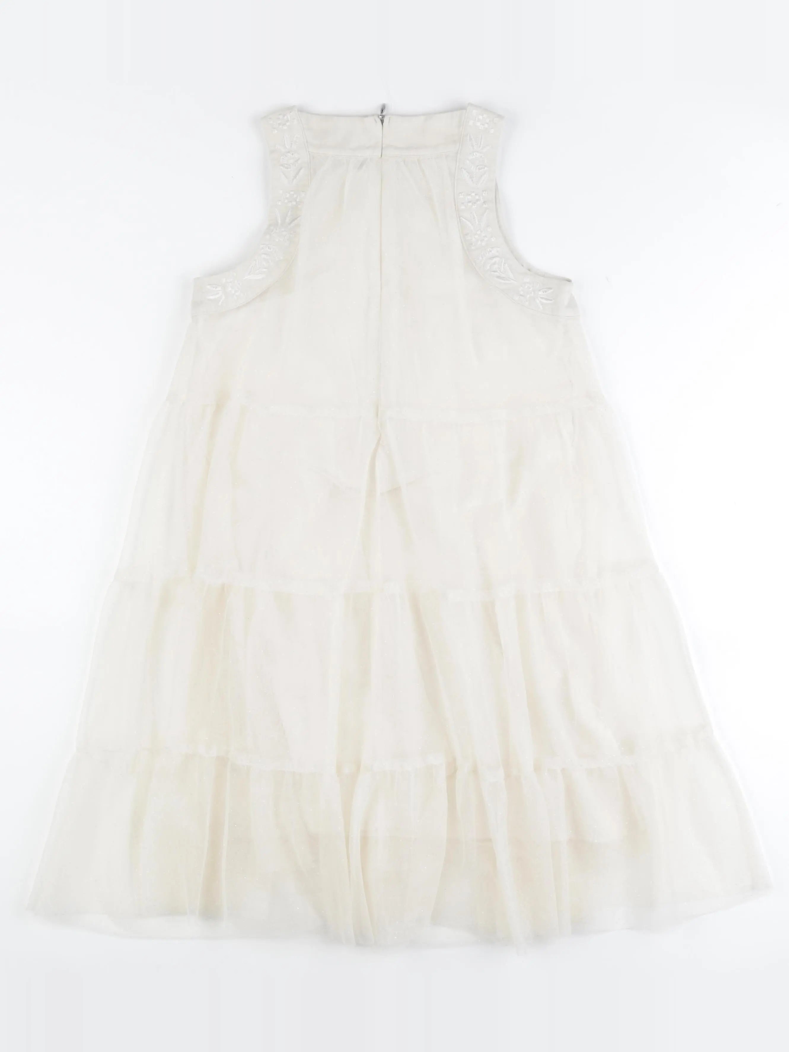 IKKS - robe beige, argent - 10 ans