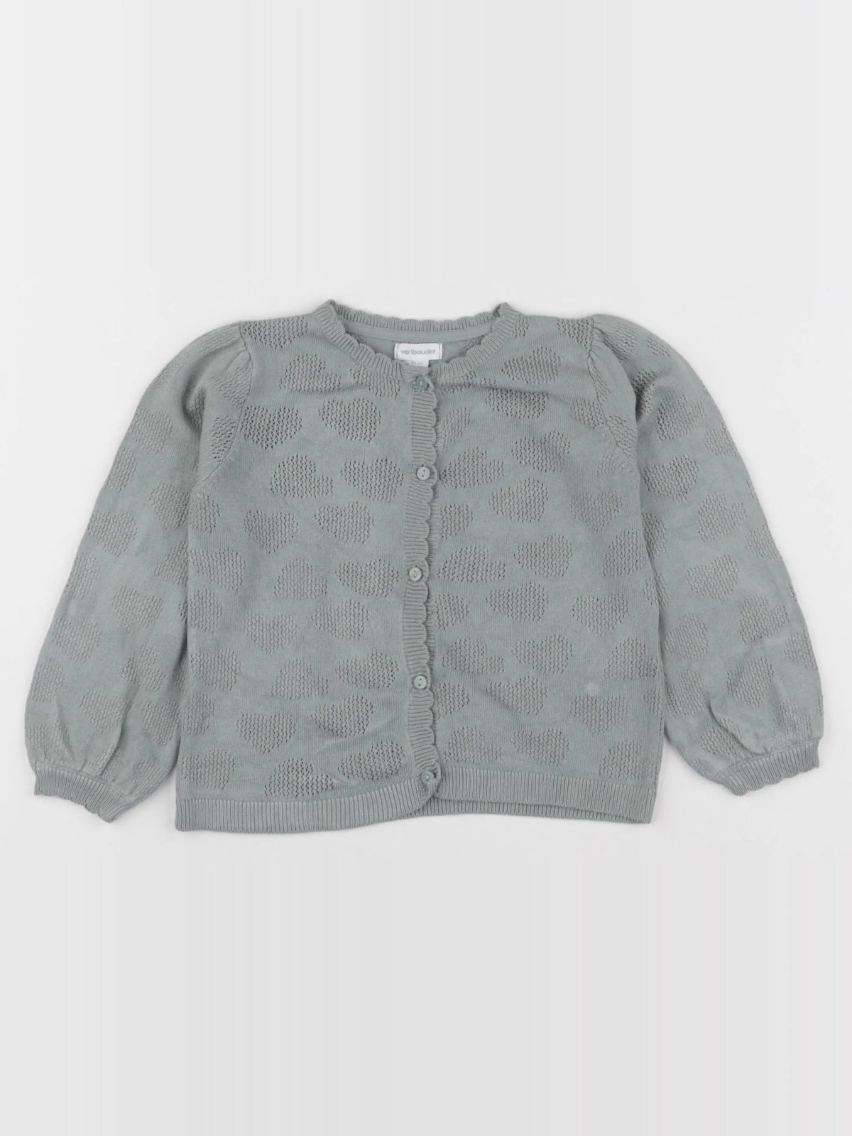 Vertbaudet - gilet vert - 2 ans