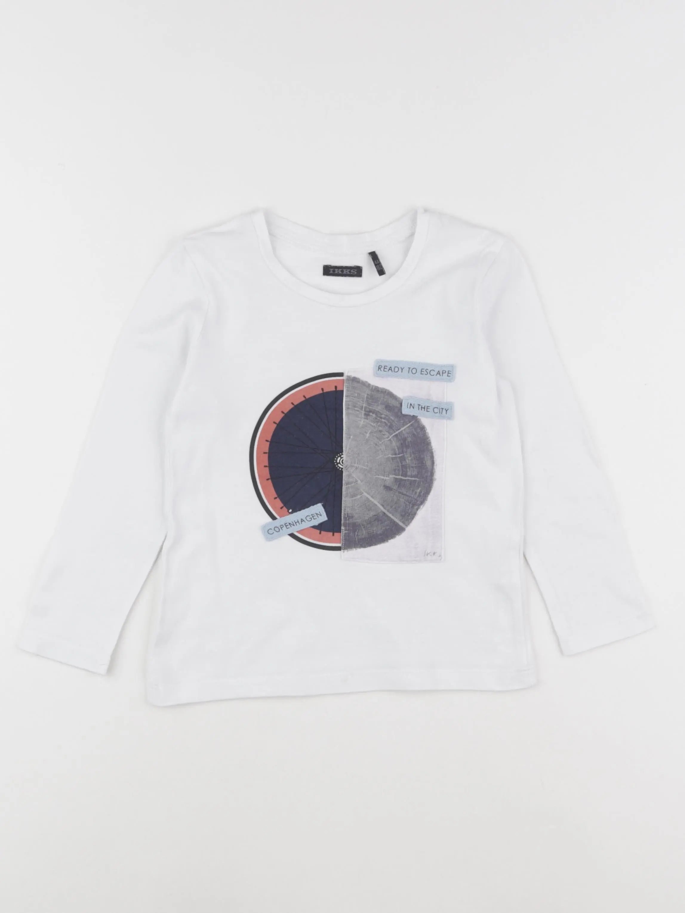 IKKS - tee-shirt blanc - 4 ans