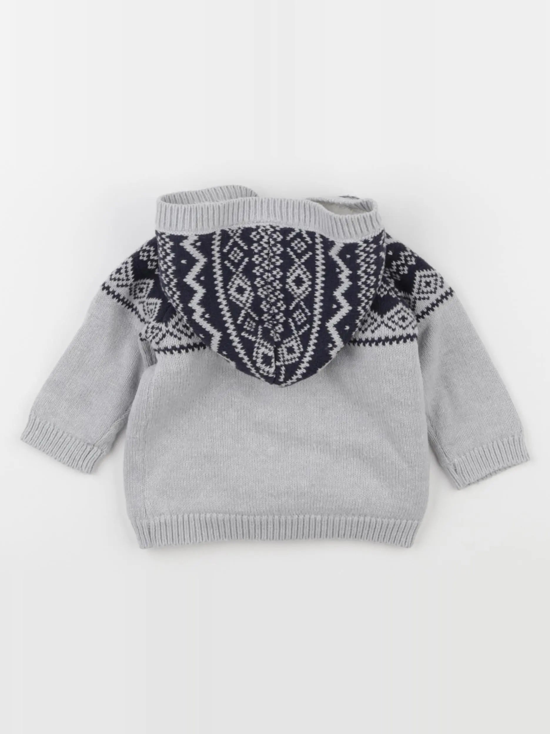 Vertbaudet - gilet gris - 6 mois