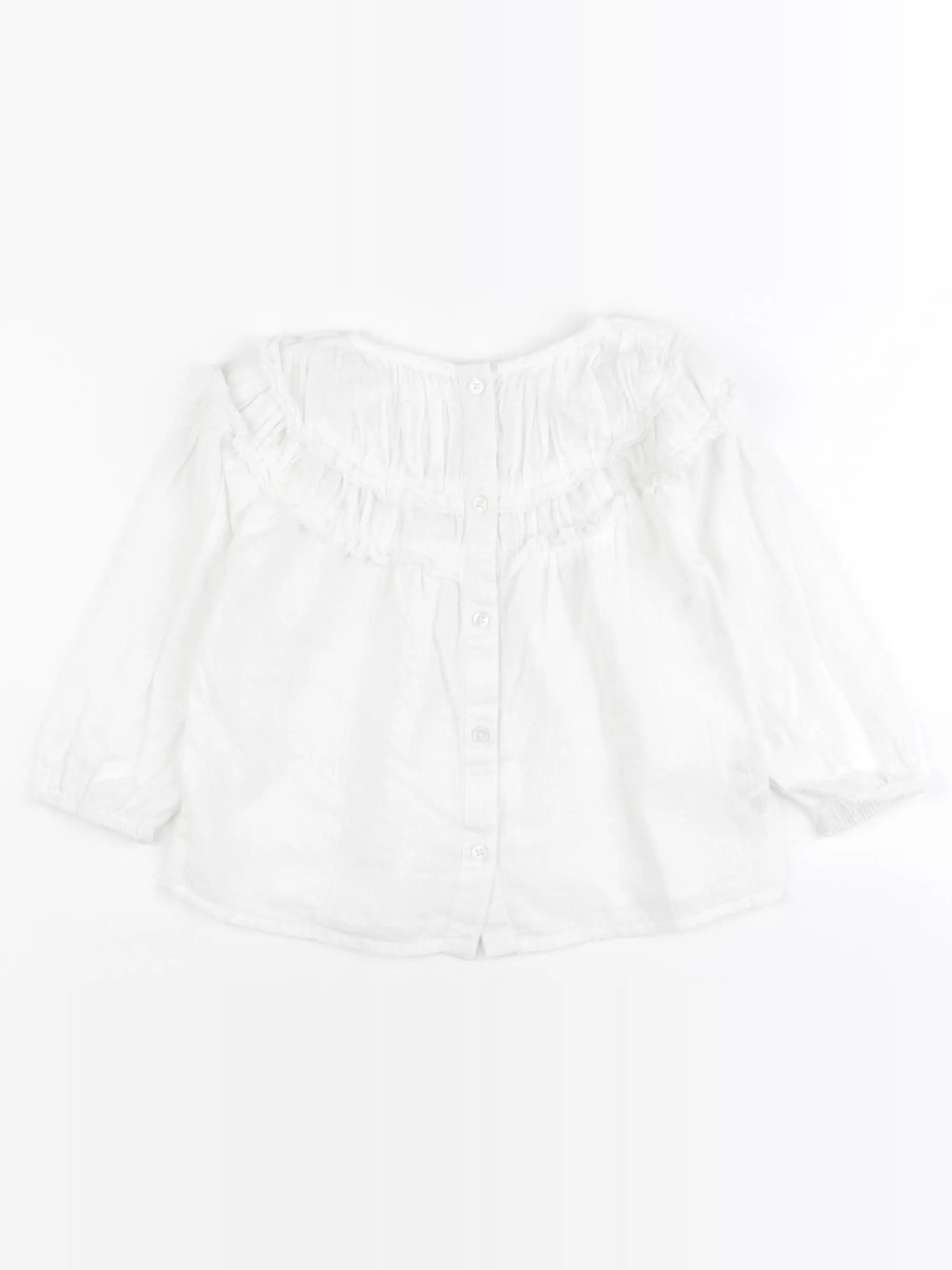 Mango - blouse blanc - 12/18 mois