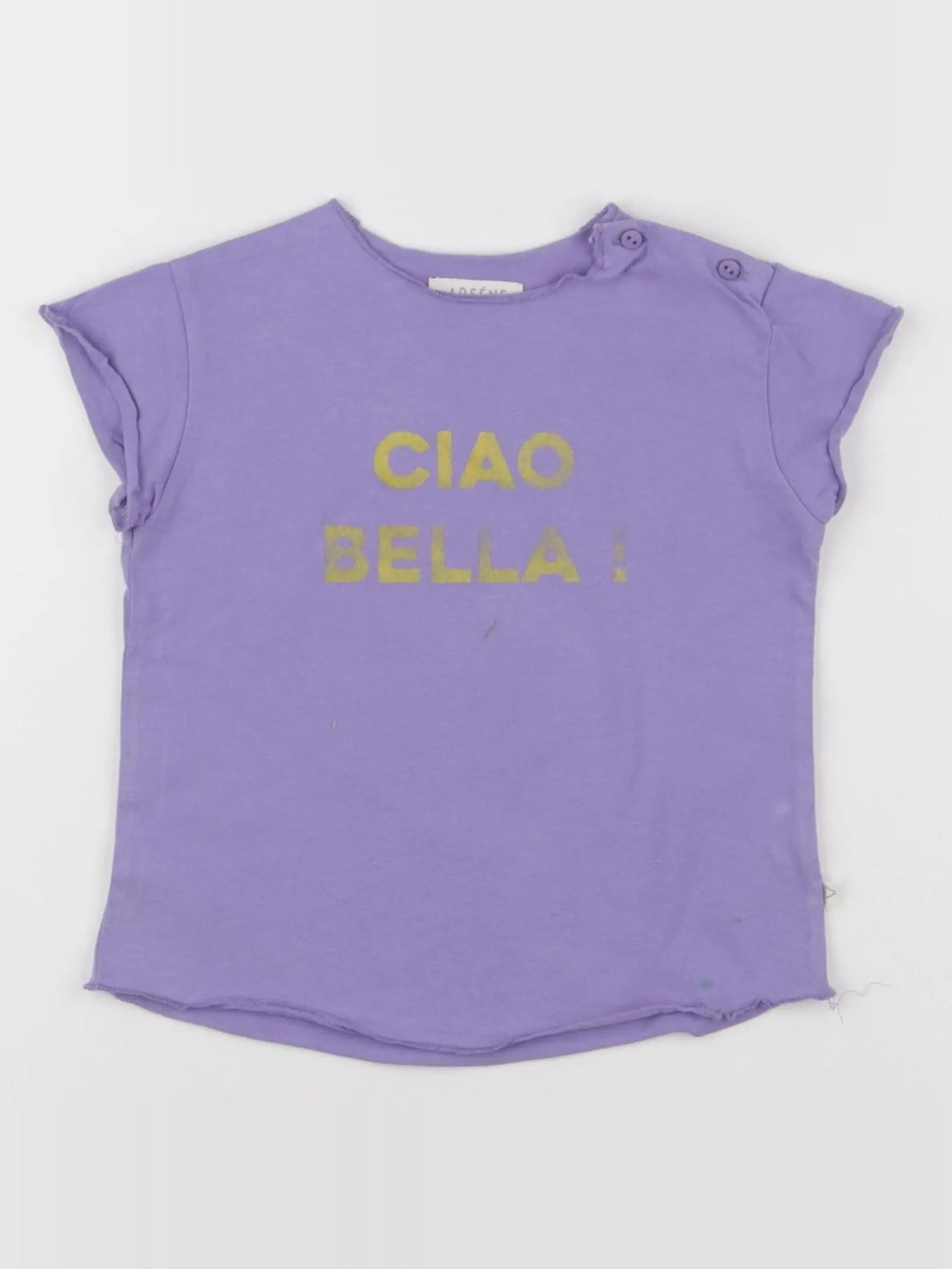 Arsène et les pipelettes - tee-shirt violet - 36 mois