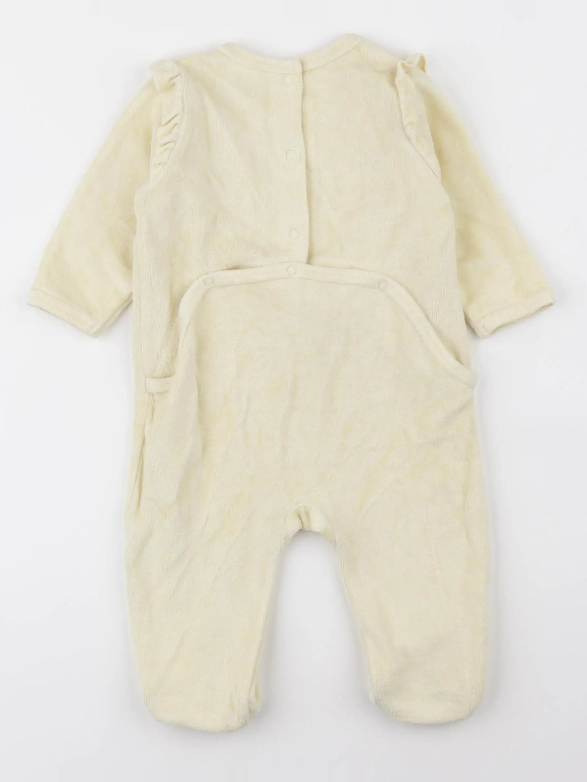 Vertbaudet - pyjama velours jaune - 6 mois