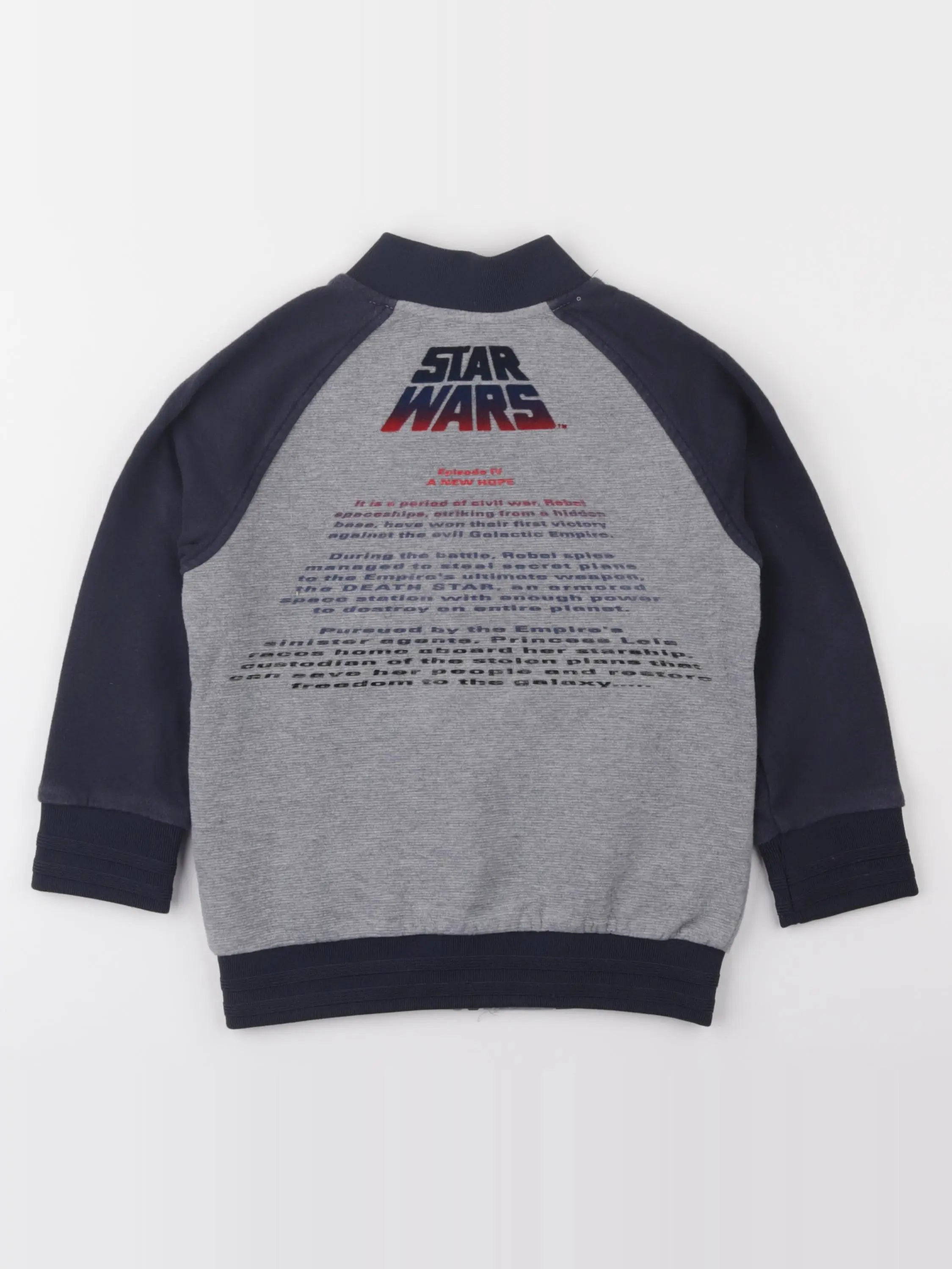 IKKS - sweat imprimé au dos gris, bleu - 4 ans