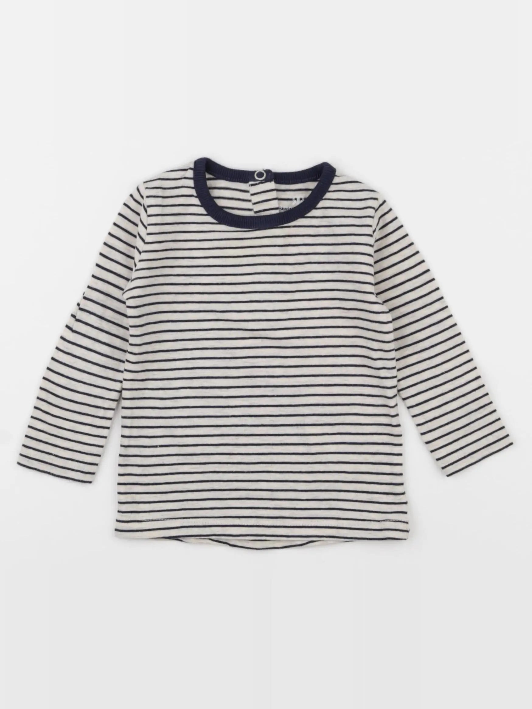 La Redoute - tee-shirt bleu, gris - 6 mois