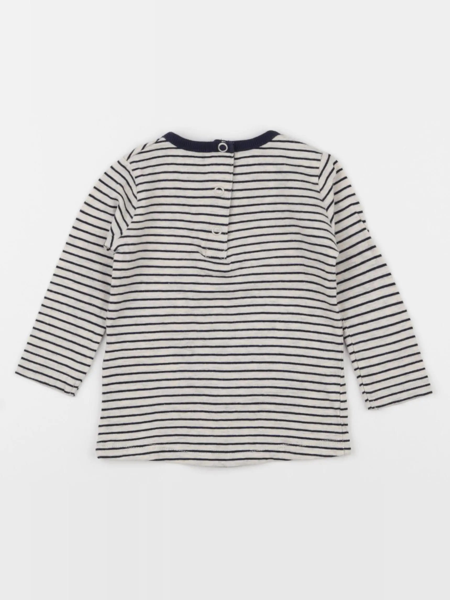 La Redoute - tee-shirt bleu, gris - 6 mois