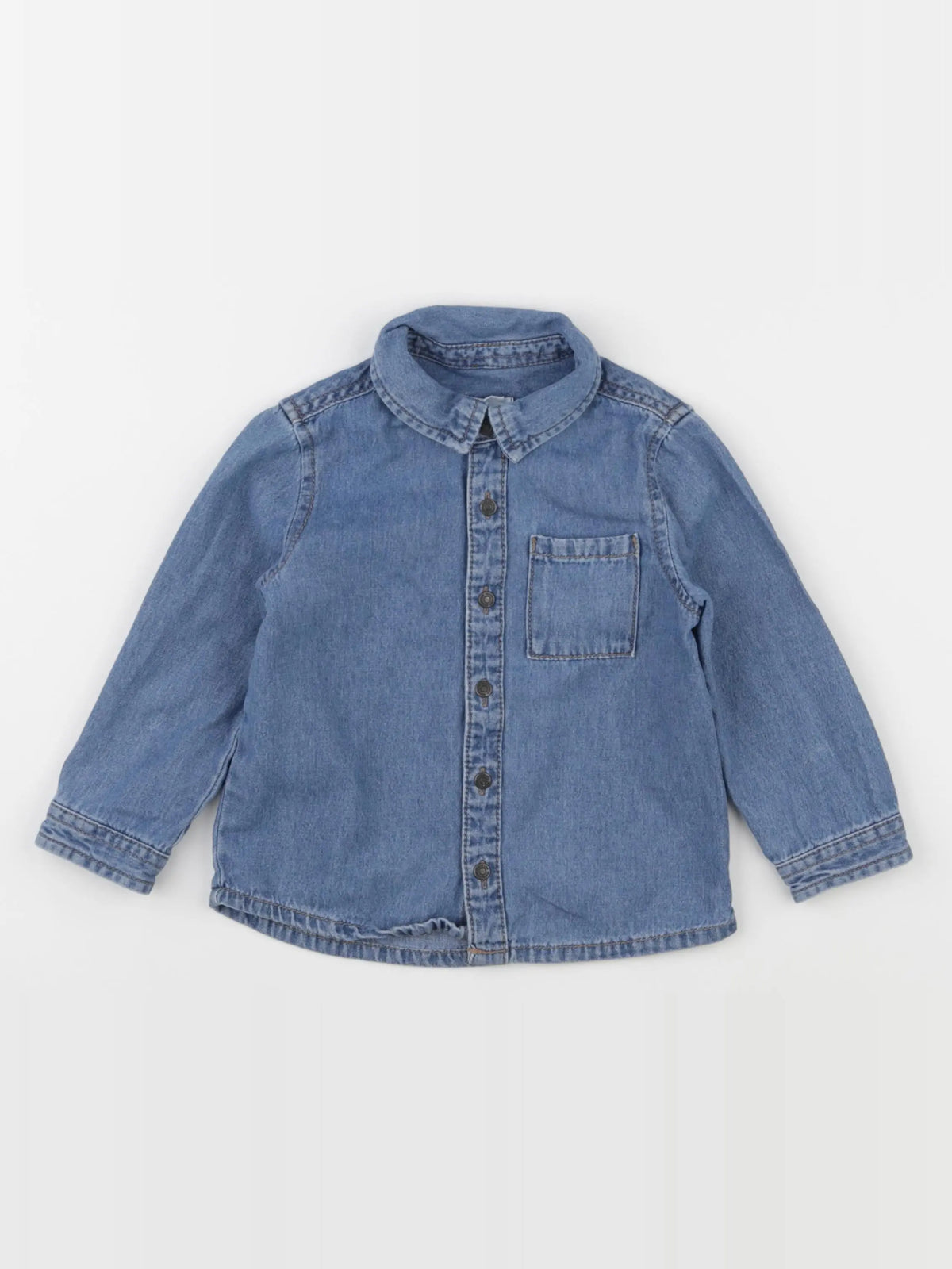 Vertbaudet - chemise bleu - 24 mois