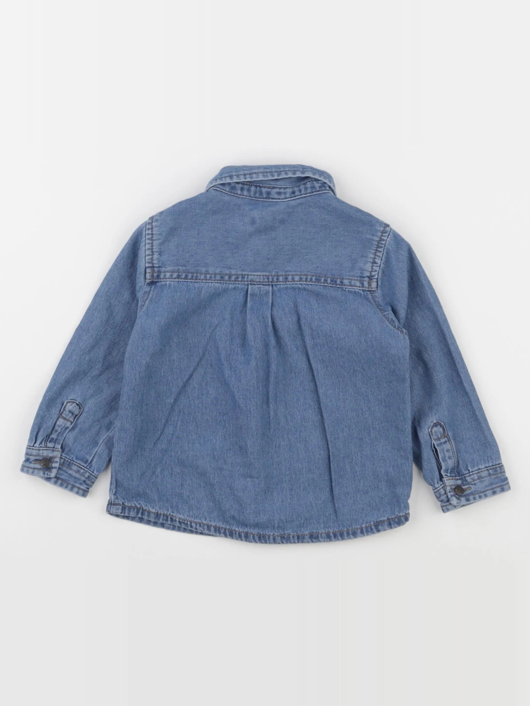 Vertbaudet - chemise bleu - 24 mois