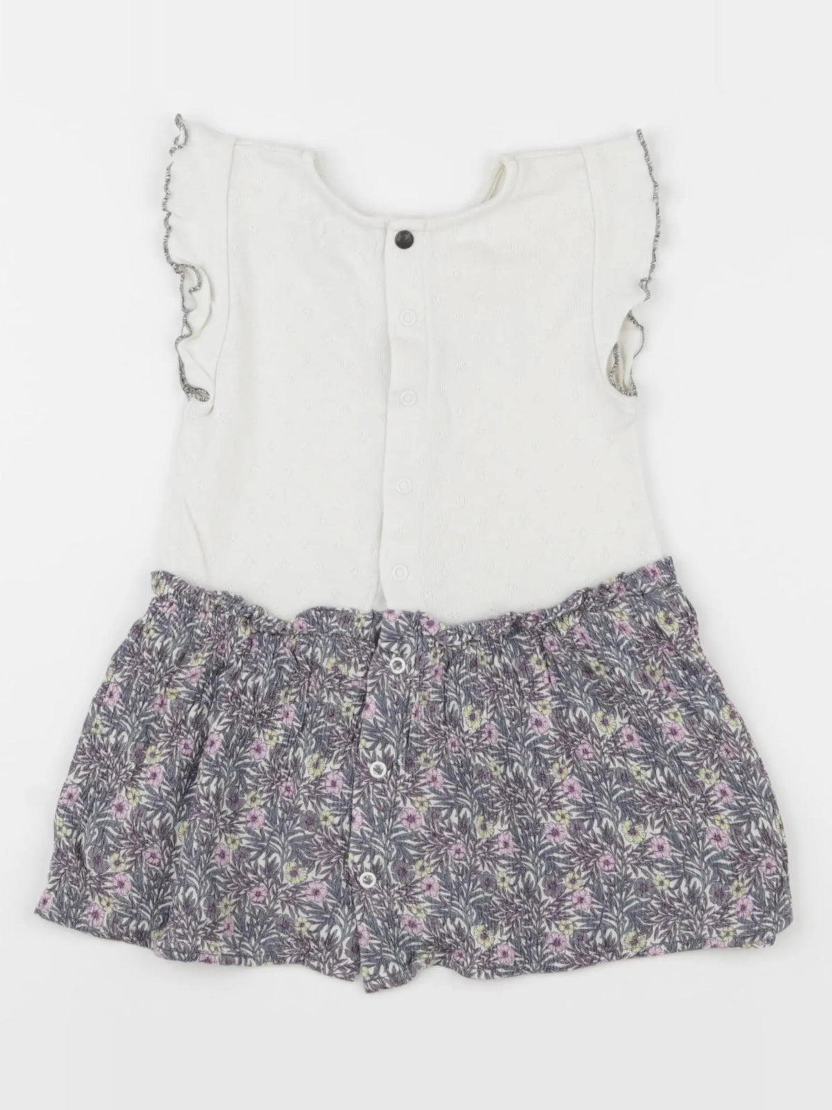 IKKS - robe blanc, violet - 18 mois