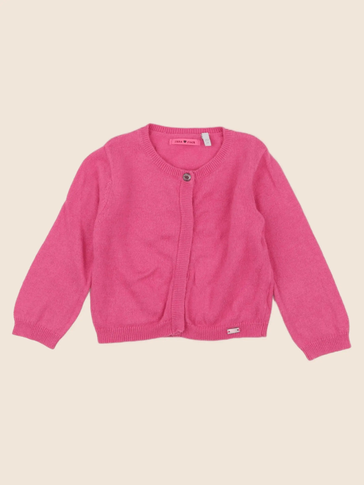 IKKS - gilet imprimé au dos rose - 12 mois